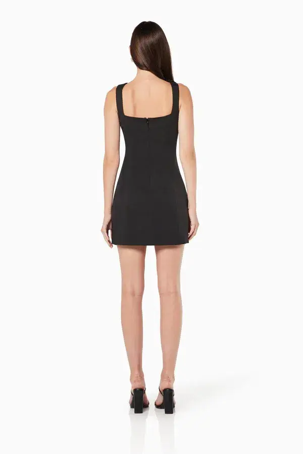 Elliatt Trompe 3D Floral Mini Dress Black Size L/ Au 12 - Image 2