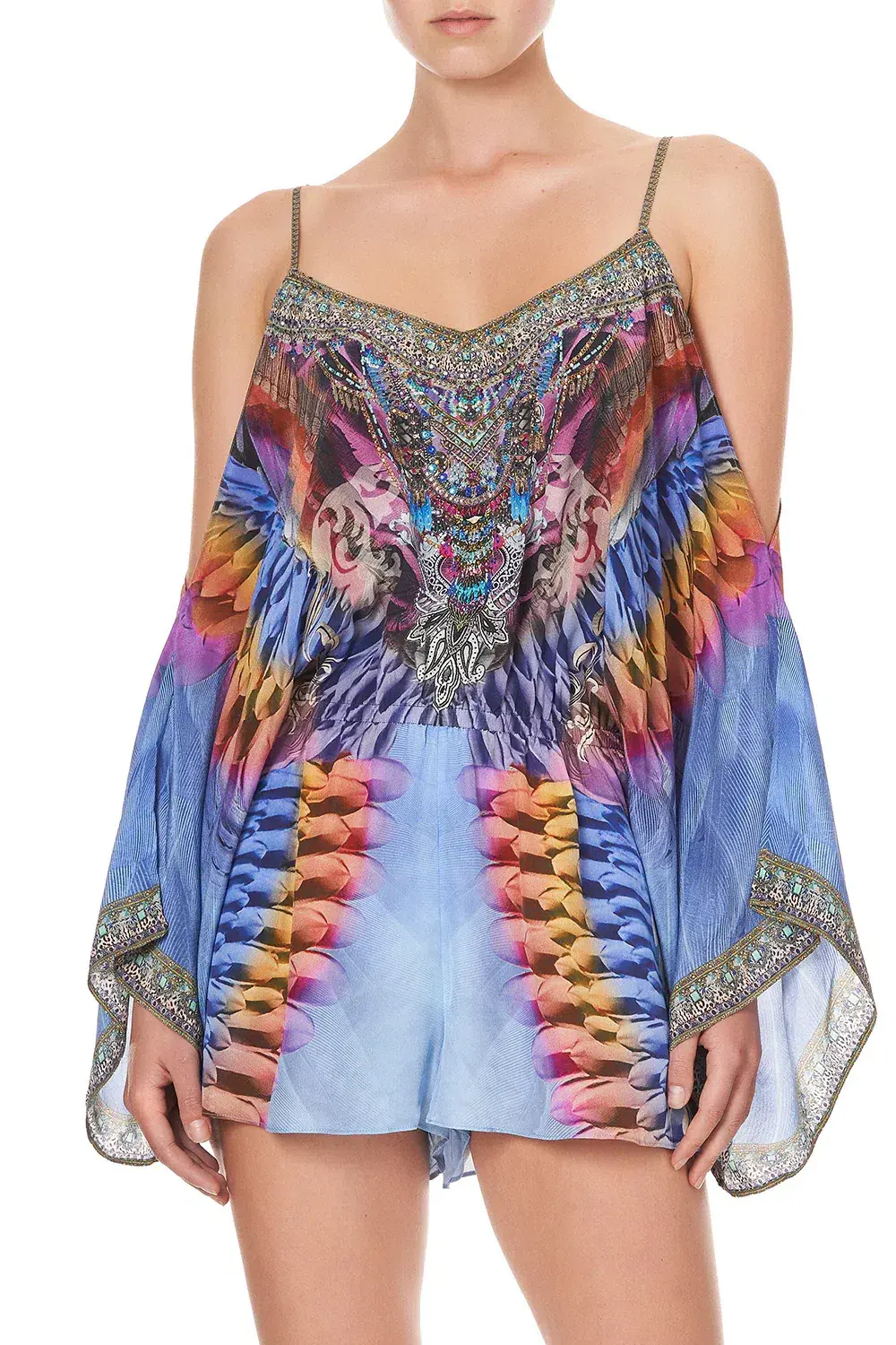 Camilla Franks Drop Shoulder Playsuit Love On The Wing Print Size M /AU 12 - Image 3