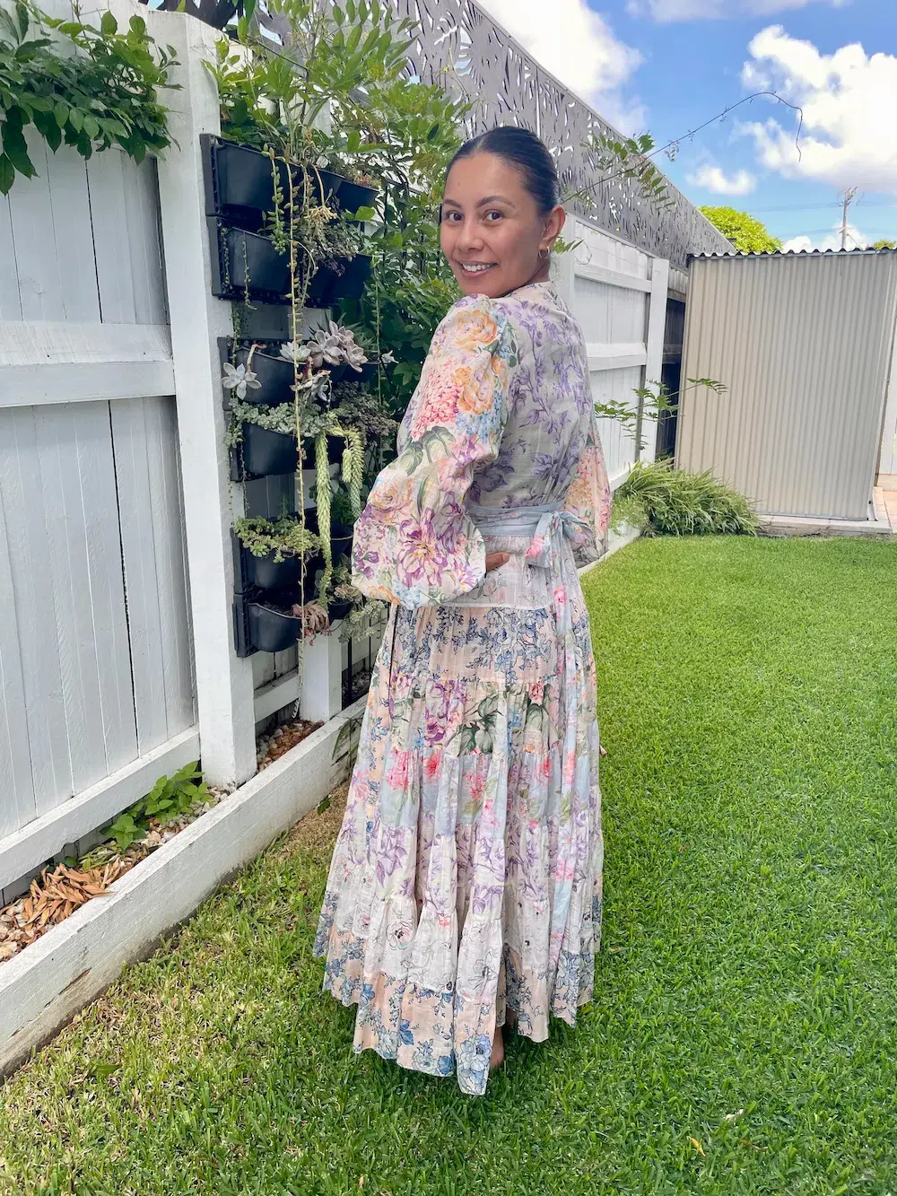 Zimmermann Halliday Tiered Midi Dress in Spliced Size 3/AU 14 - Image 3