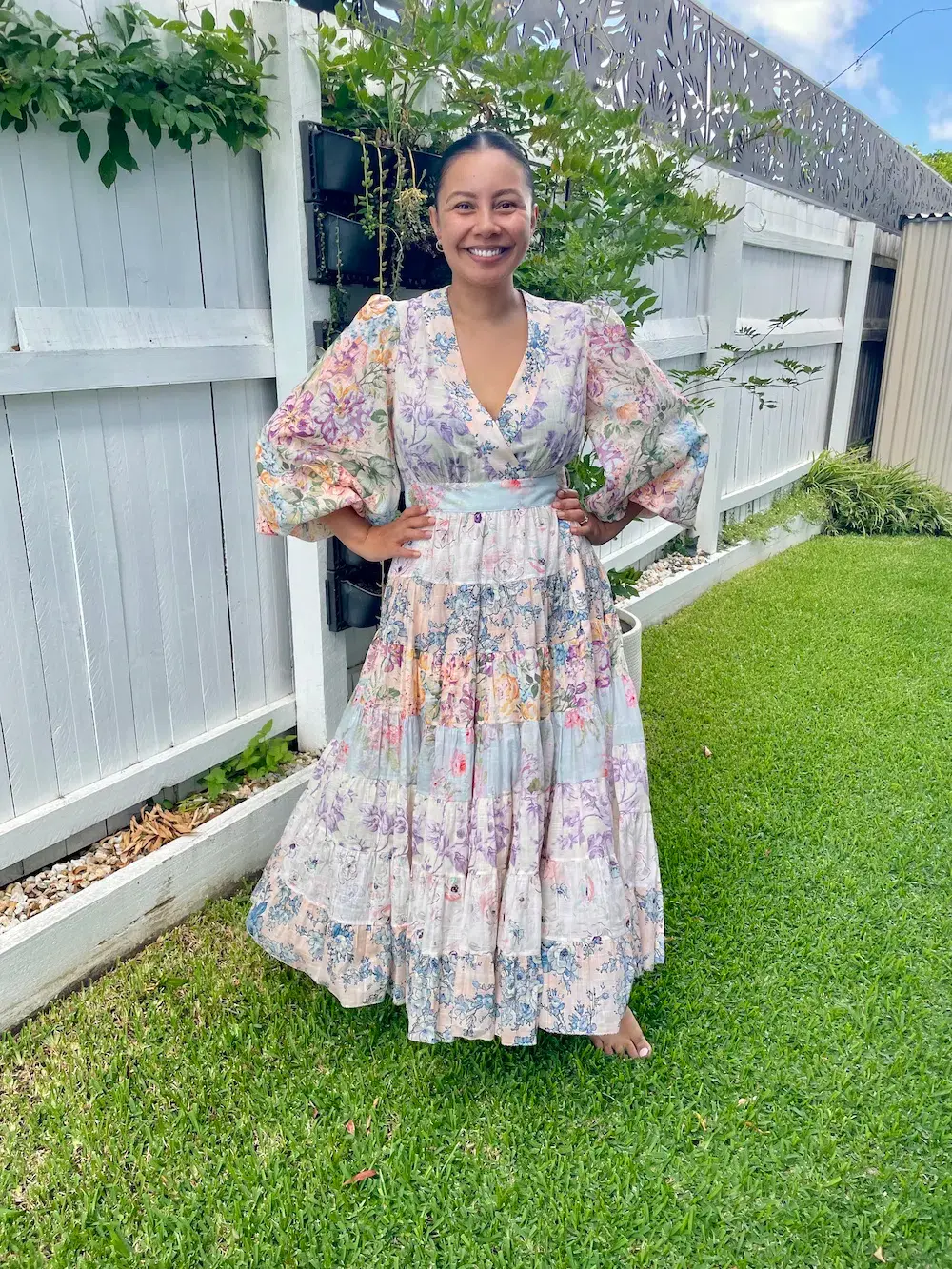 Zimmermann Halliday Tiered Midi Dress in Spliced Size 3/AU 14 - Image 1