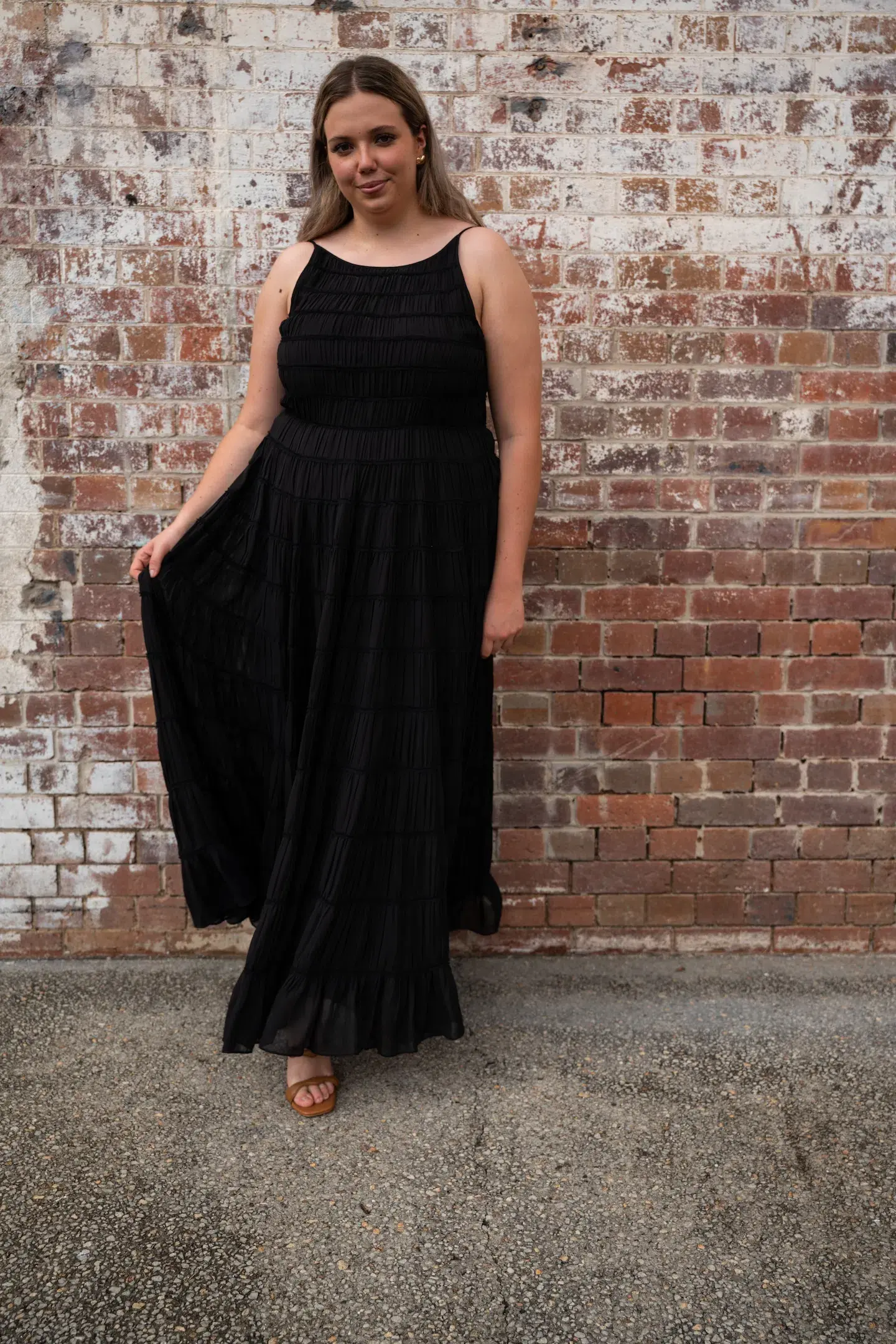Aje Rosewood Ruched Maxi Dress Black Size 16 - Image 4