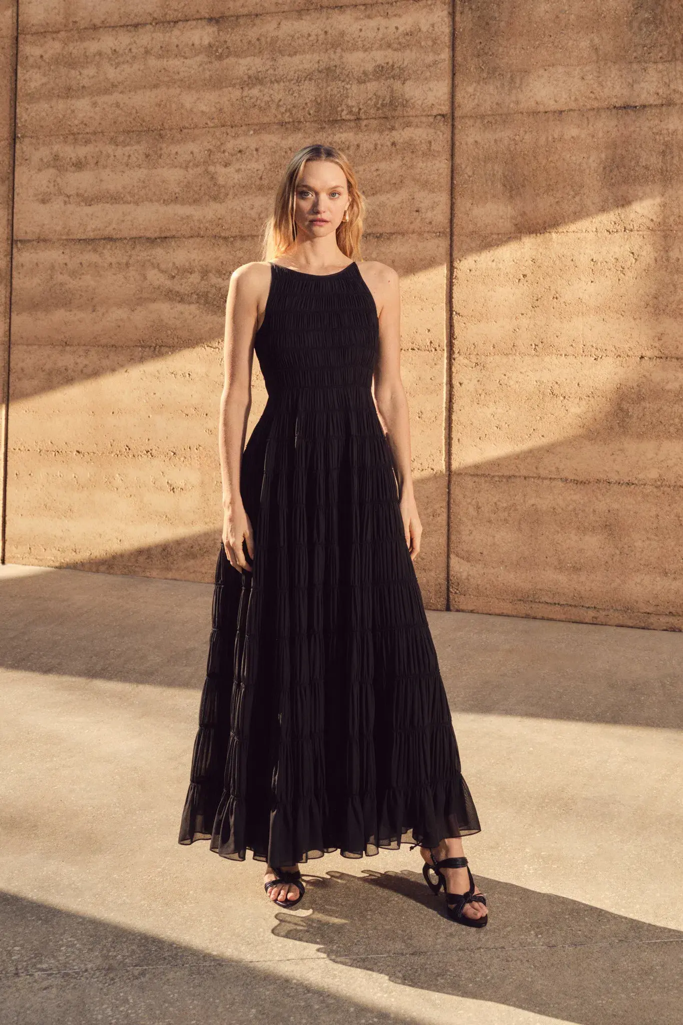 Aje Rosewood Ruched Maxi Dress Black Size 16 - Image 7