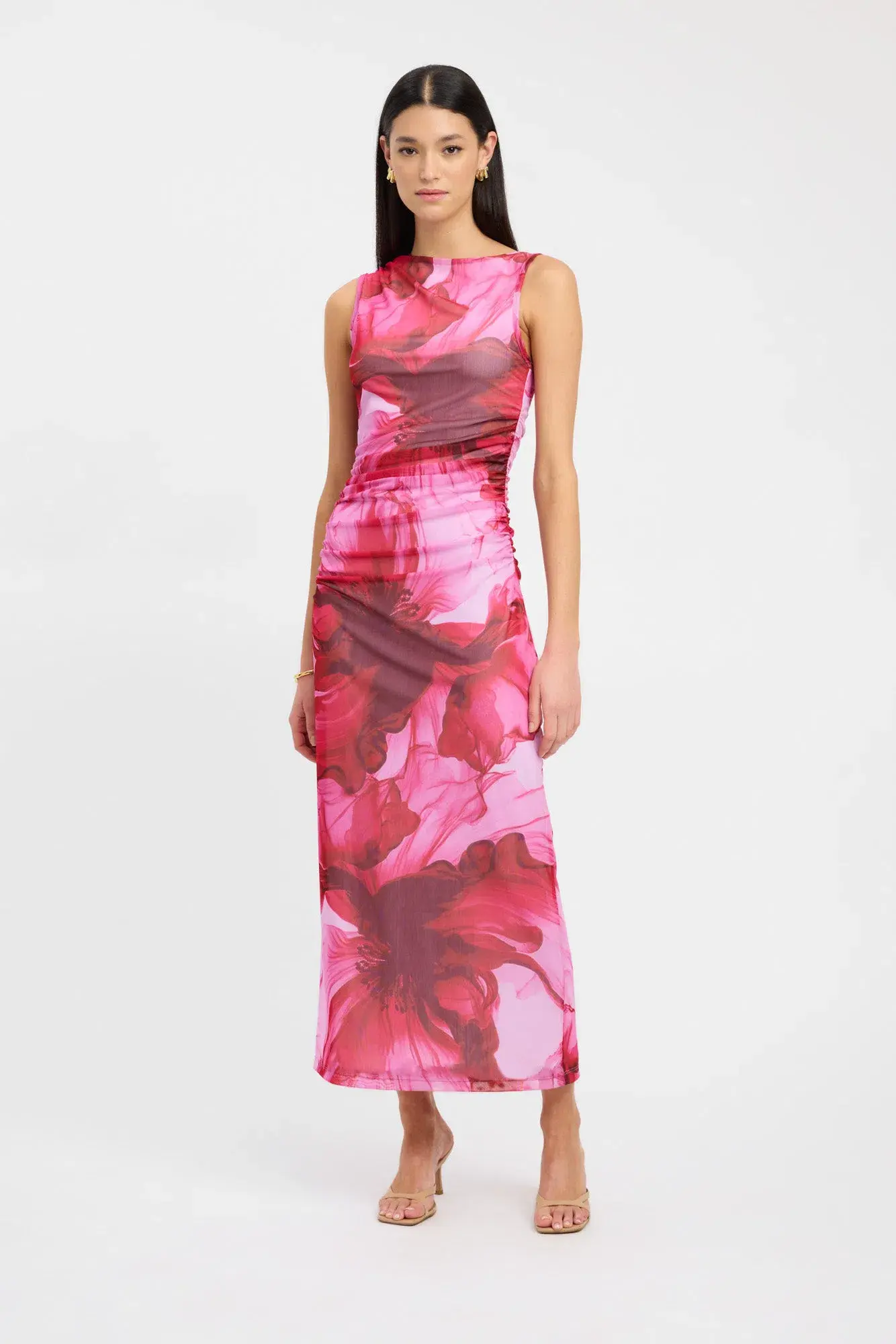 Kookai Rosalia Maxi Dress Pink and Red Multi Size 8 - Image 1