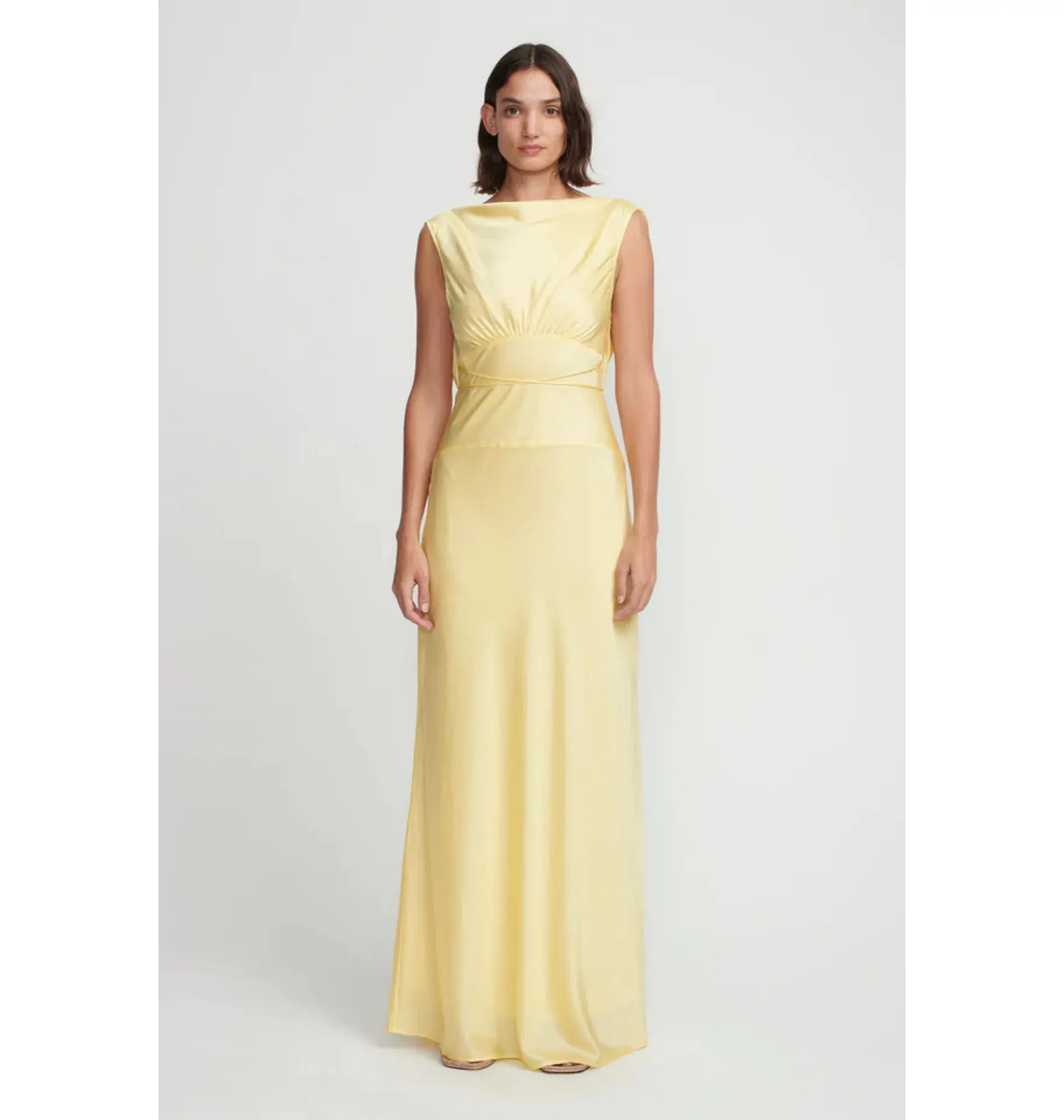 Hansen and Gretel Clara Bias Dress in Butter Size AU 8 - Image 1