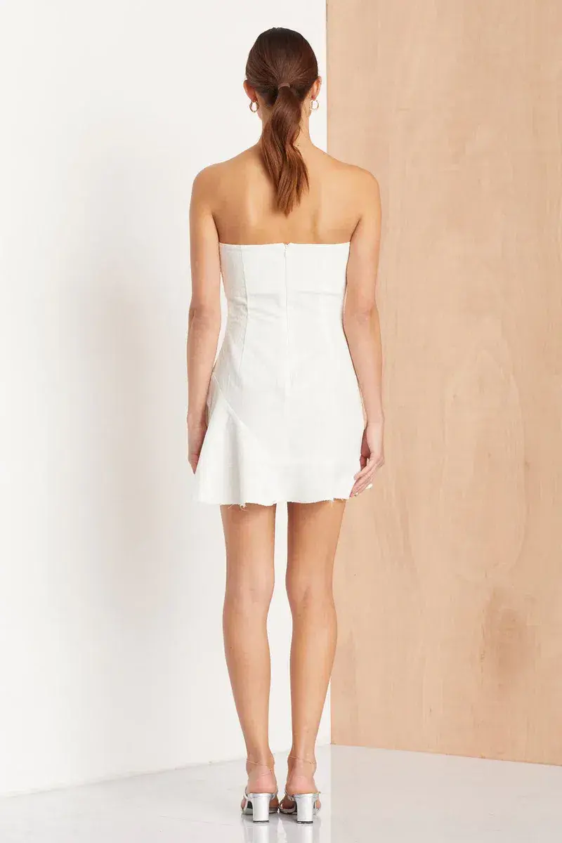 Bec & Bridge Sweet Pea Astn Mini Dress White Size 6 - Image 3