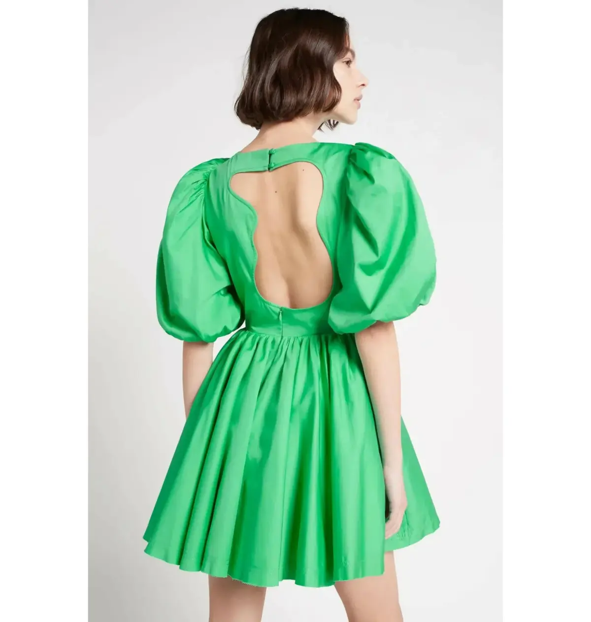 Aje Colette Abstract Cut Out Mini Dress Green Size AU 6 - Image 3