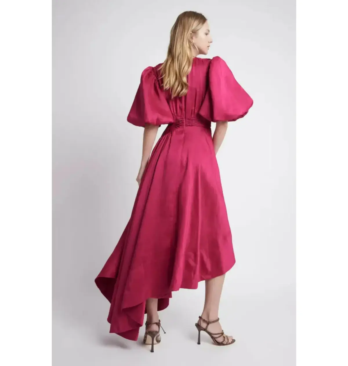 Aje Tidel Tucket Cut Out Midi Dress Pink Size AU 8 - Image 2