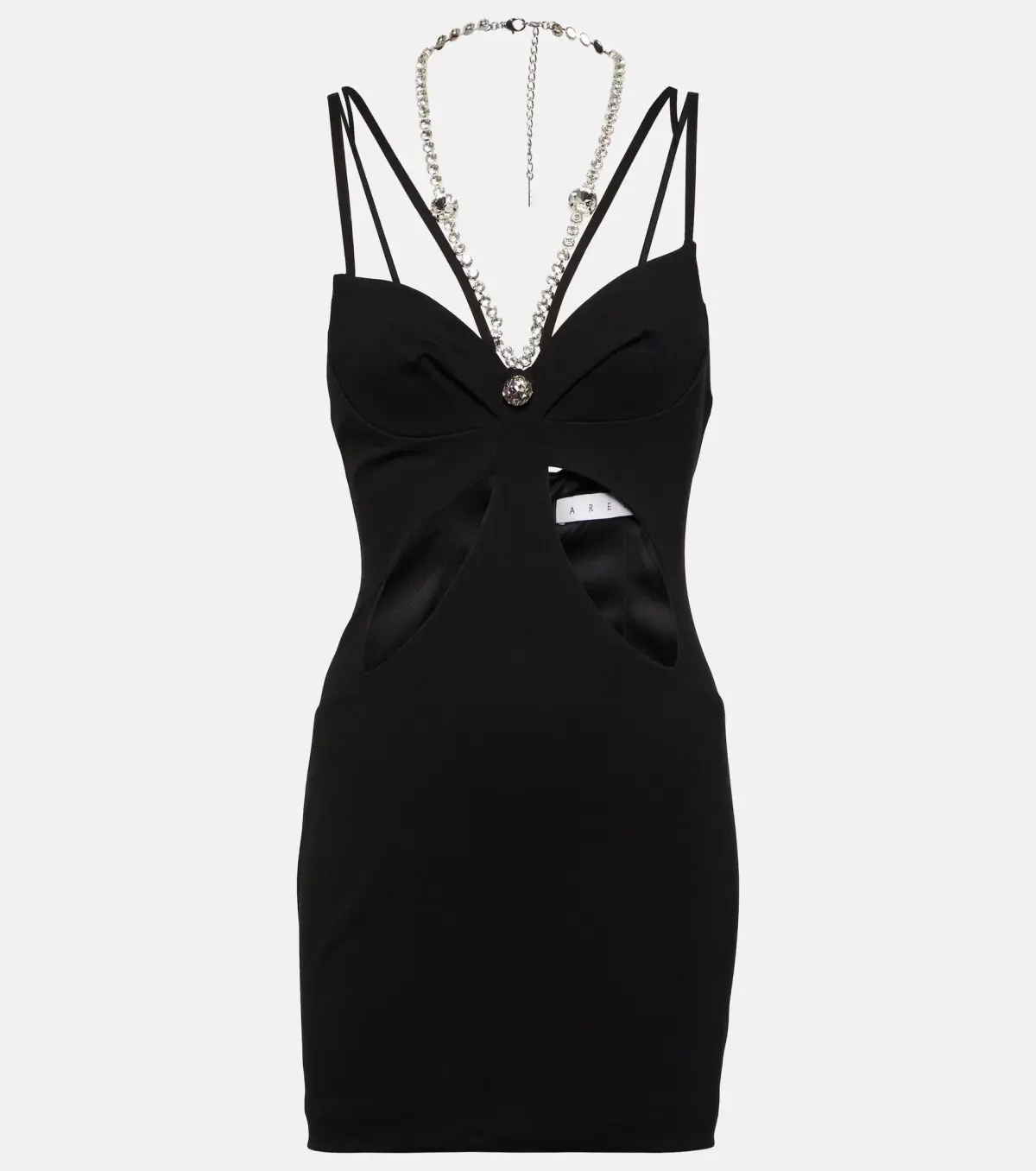 Area NYC Embellished Cutout Mini Dress Black Size AU 8 - Image 6