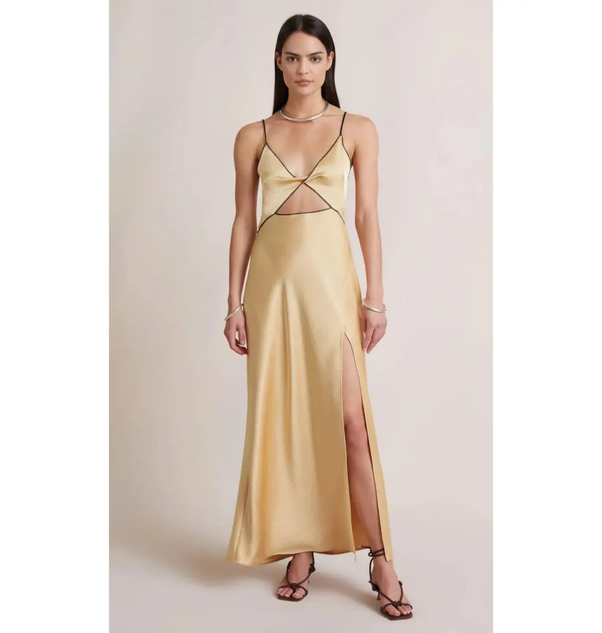 Bec & Bridge Hazel Maxi Dress Wheat/Yellow Size AU 6  - Image 1