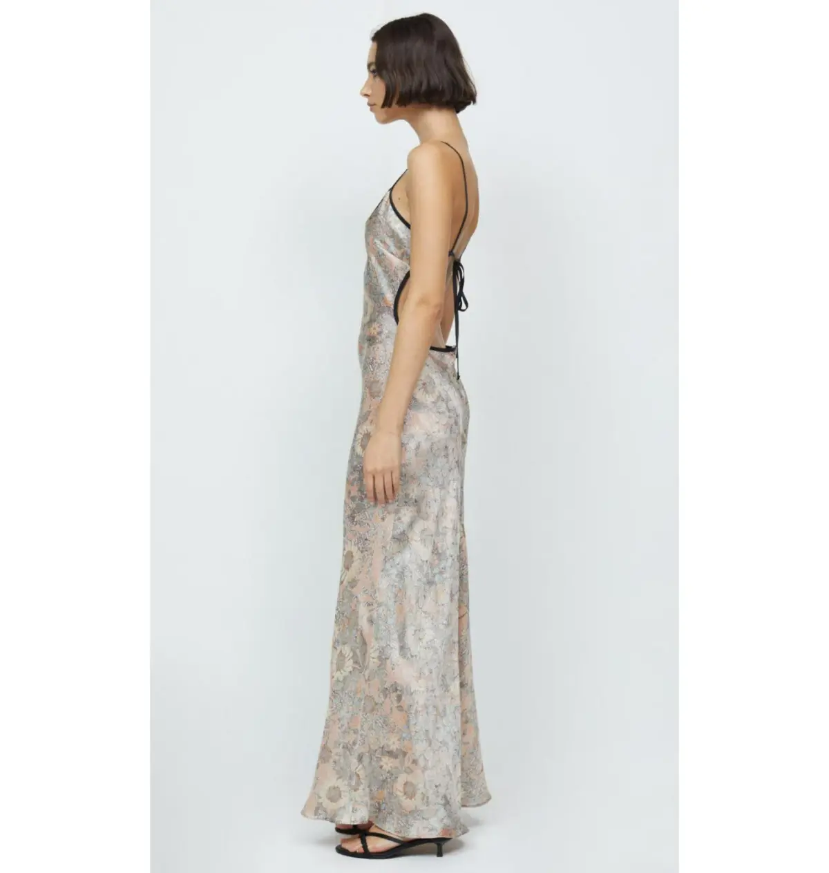 Bec & Bridge Nina Keyhole Maxi Dress Blush Jacquard Size AU 10 - Image 2