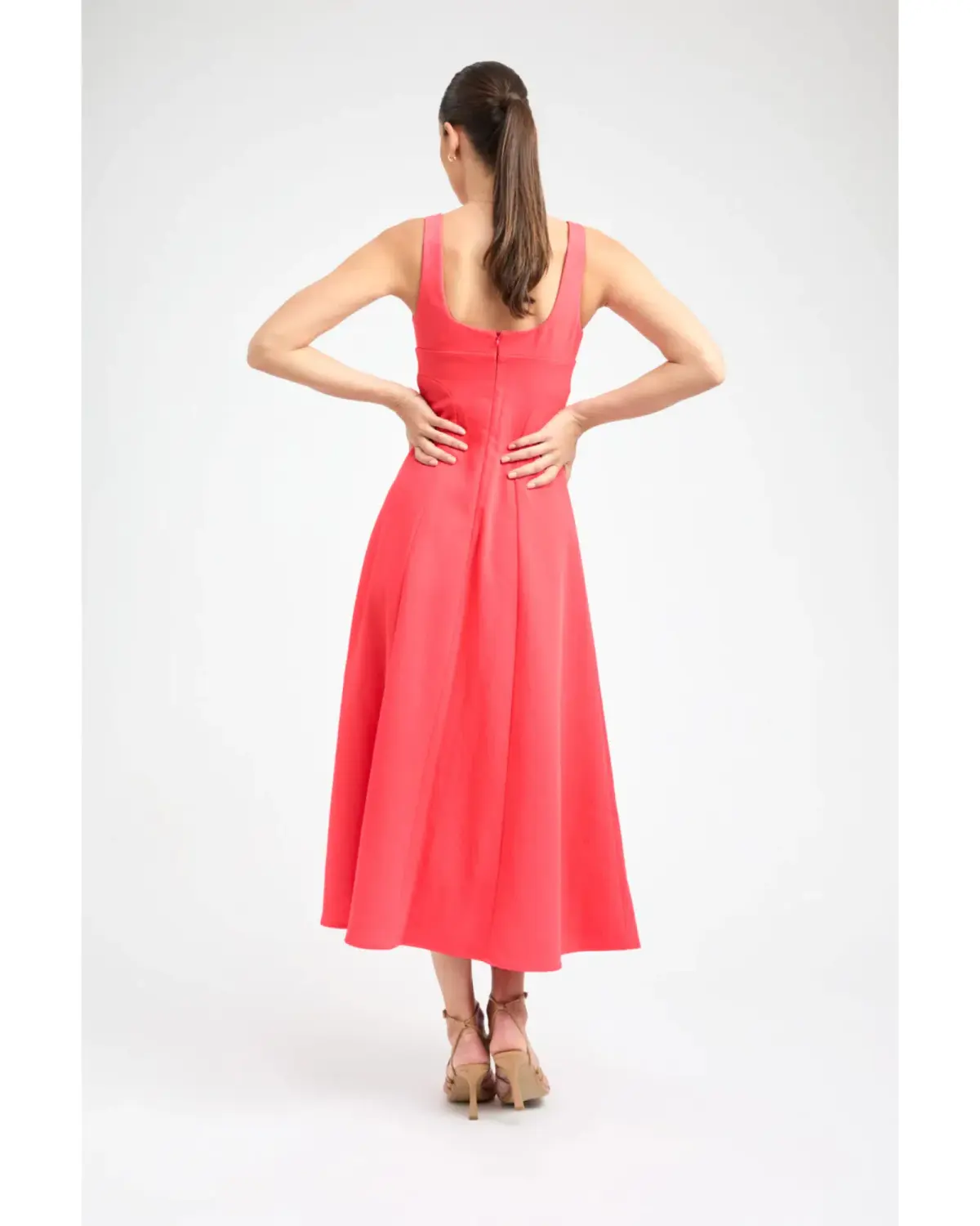 Kookaï Ariel Bodice Dress Tomato Size AU 8 - Image 2