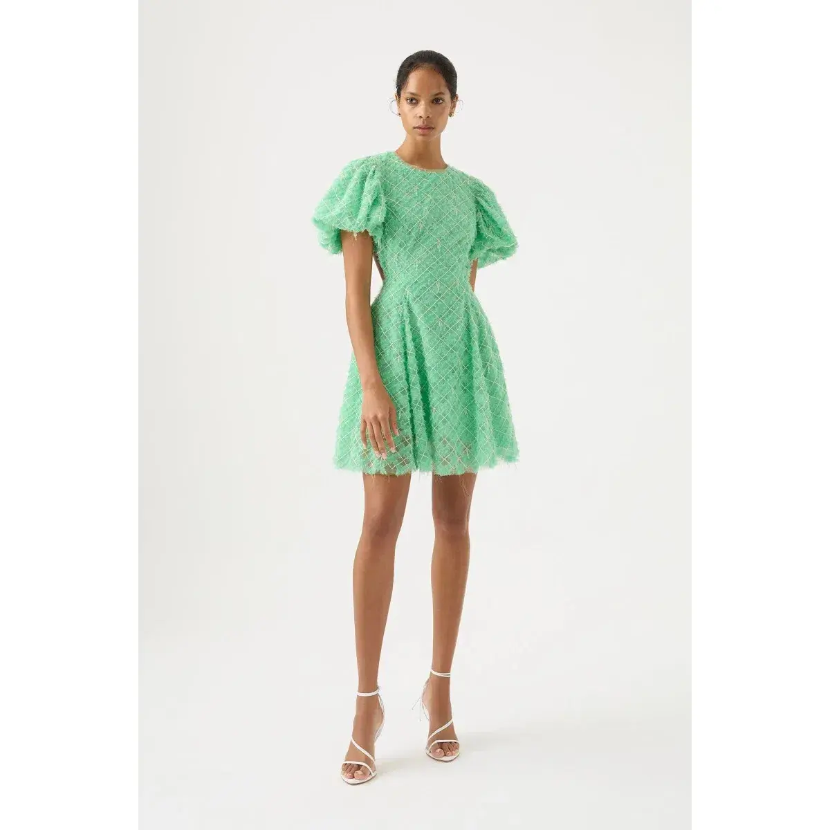 Aje Context Embellished Mini Dress Green Size AU 16 - Image 2