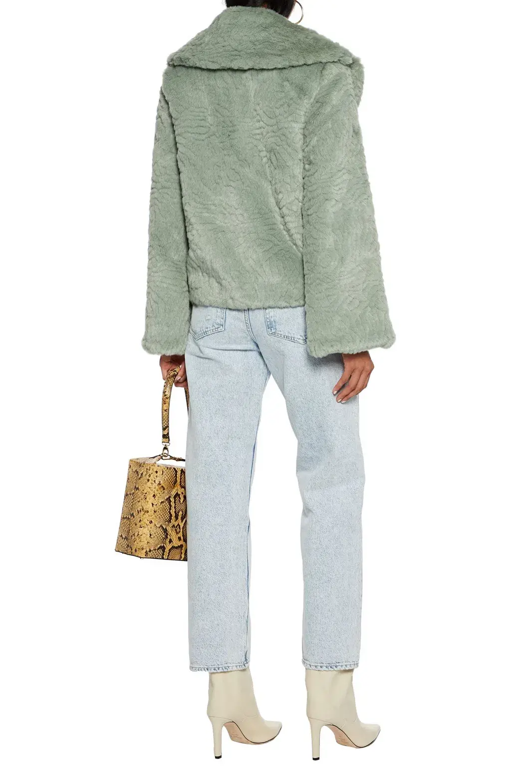 Unreal Fur Lily Jacket in Mint Size L / AU 12 - Image 2