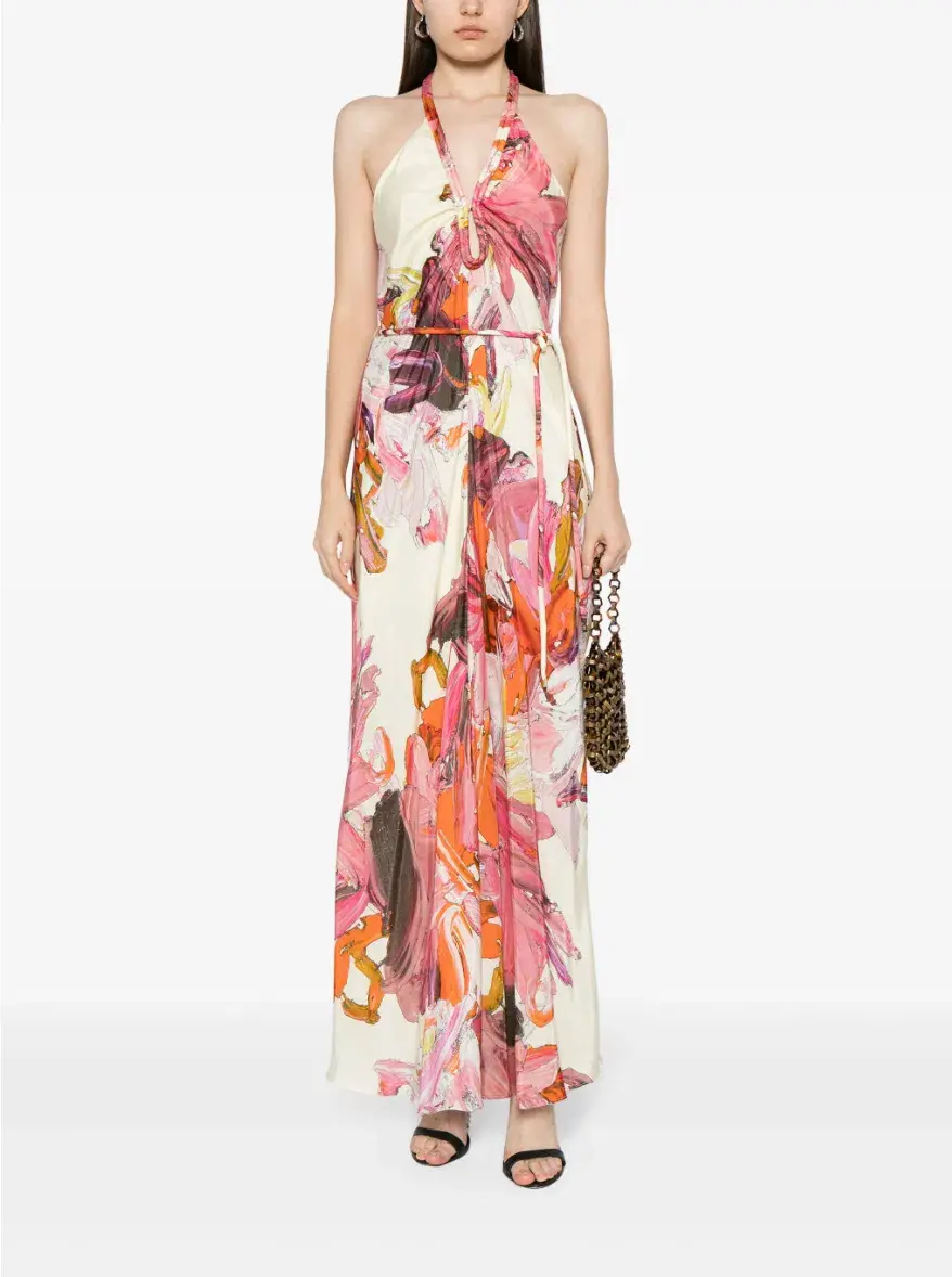Manning Cartell Distorted Floral Dress Multi Size 4 - Image 2