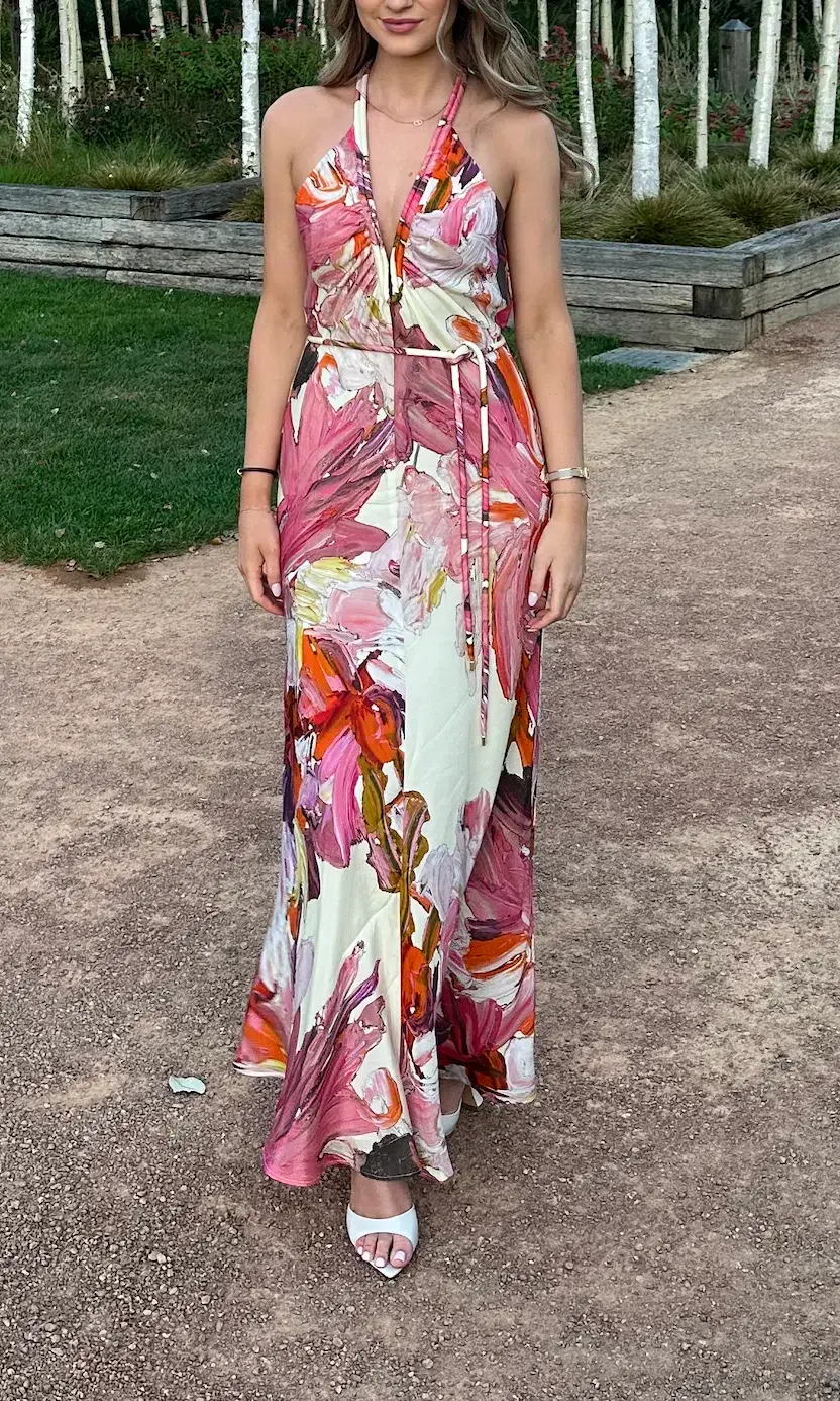 Manning Cartell Distorted Floral Dress Multi Size 4 - Image 5