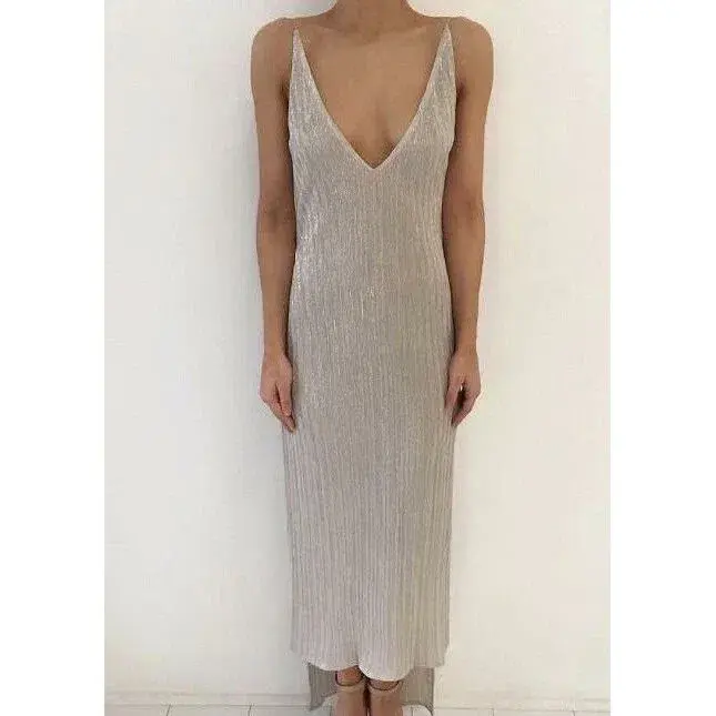 Natalie Rolt Dion Dress in Champagne Size 6 - Image 1