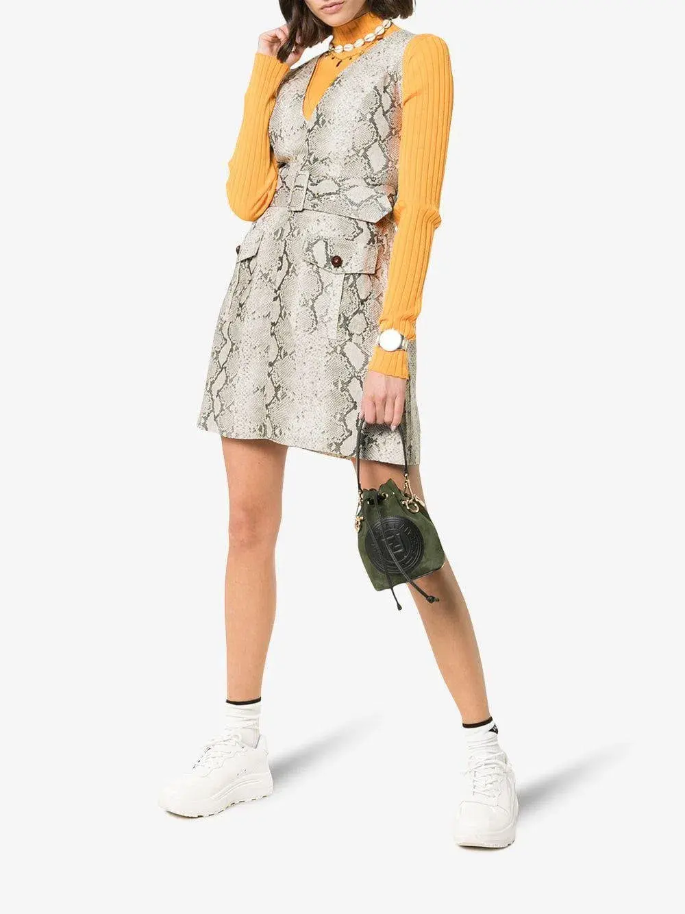 Zimmermann Corsage Safari Mini Dress Python Size 1 - Image 1