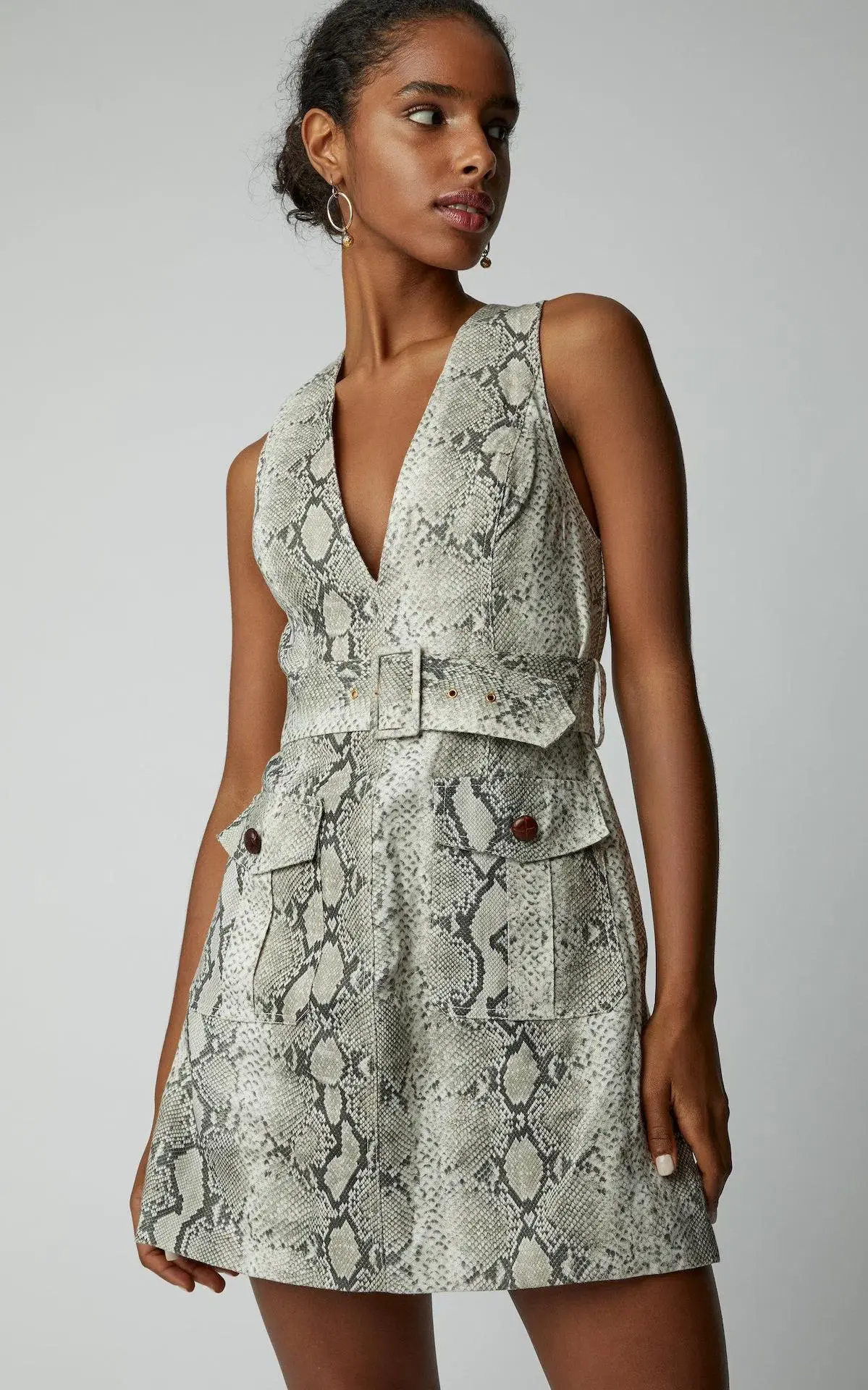 Zimmermann Corsage Safari Mini Dress Python Size 1 - Image 2
