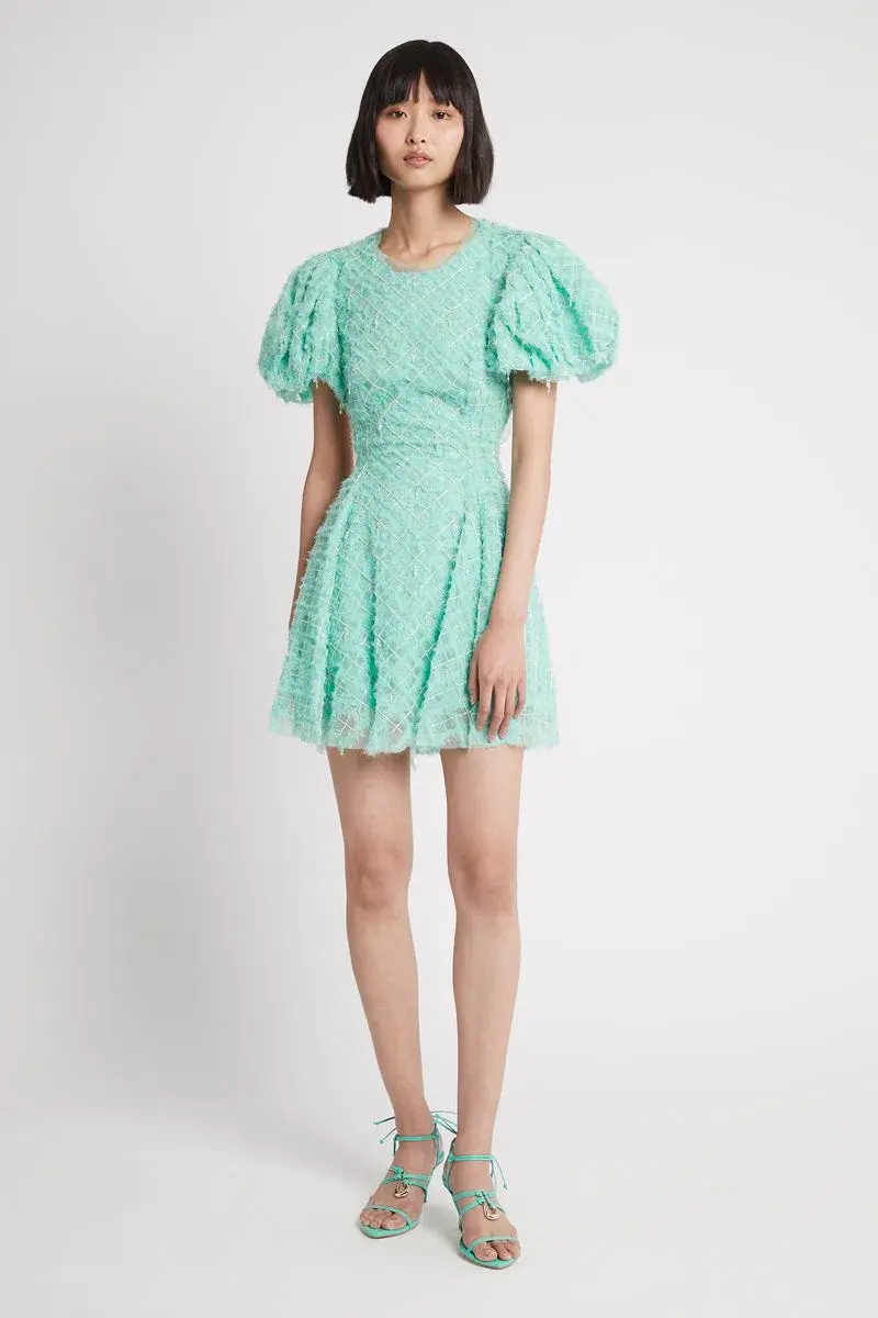 Aje Context Embellished Mini Dress Green Size 12 - Image 4