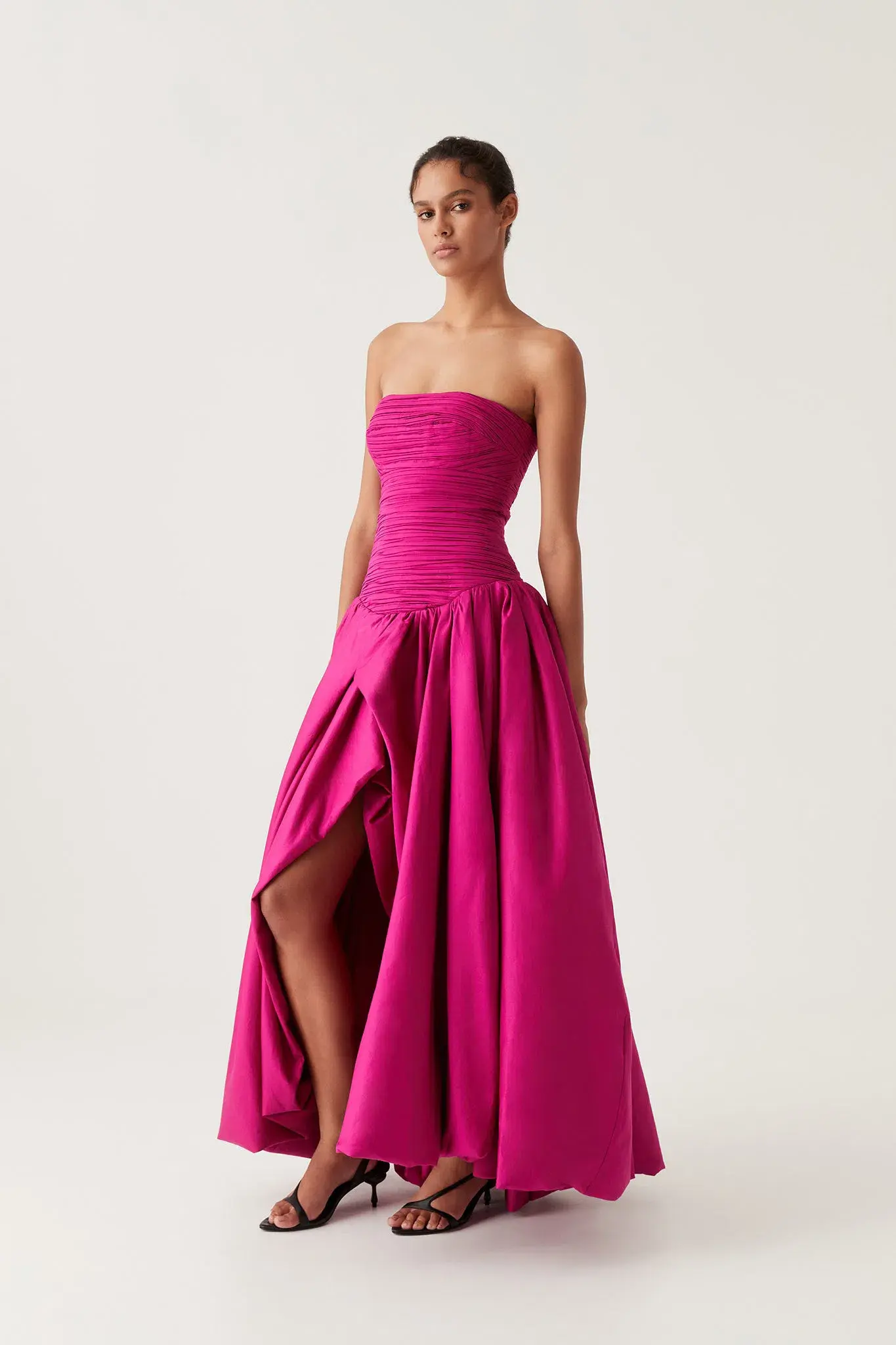 Aje Violette Bubble Hem Maxi Dress Deep Magenta Size 4 - Image 2