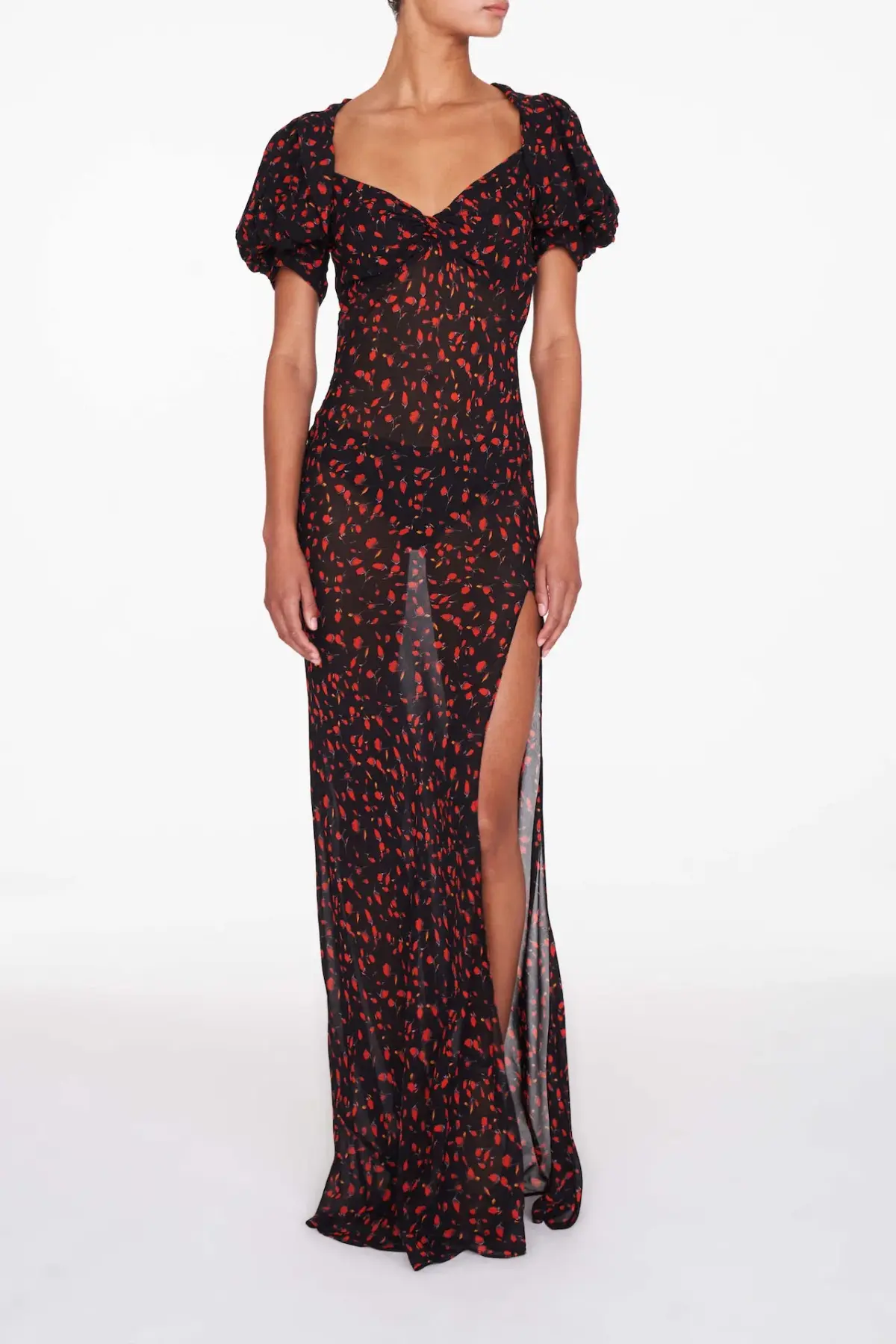 Rat & Boa Magnolia Floral Dress Black/Red Size XS / AU 6 - Image 1