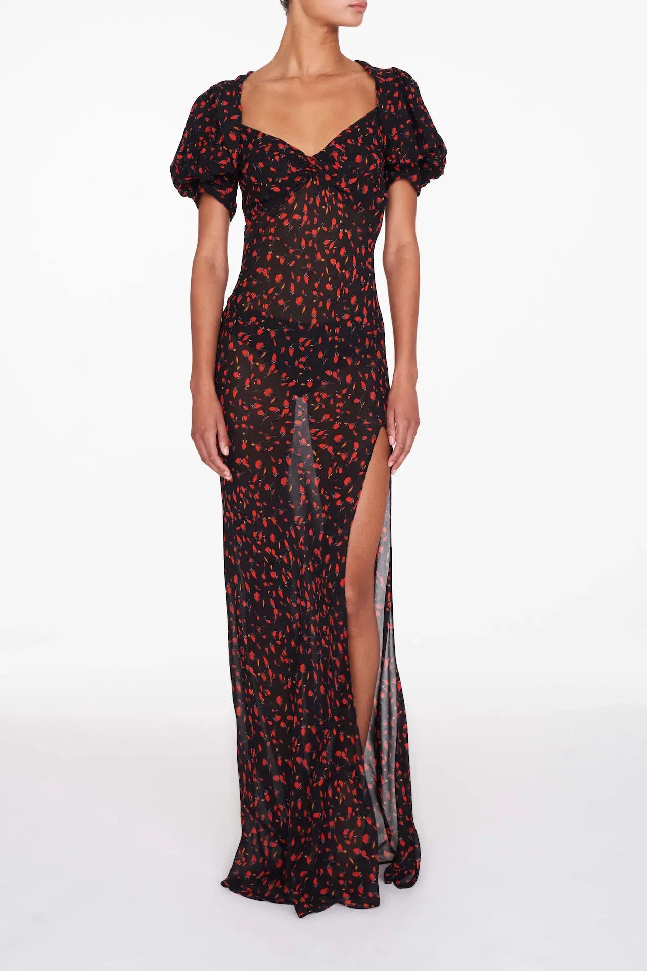 Rat & Boa Magnolia Floral Dress Black/Red Size XS / AU 6 - Image 1