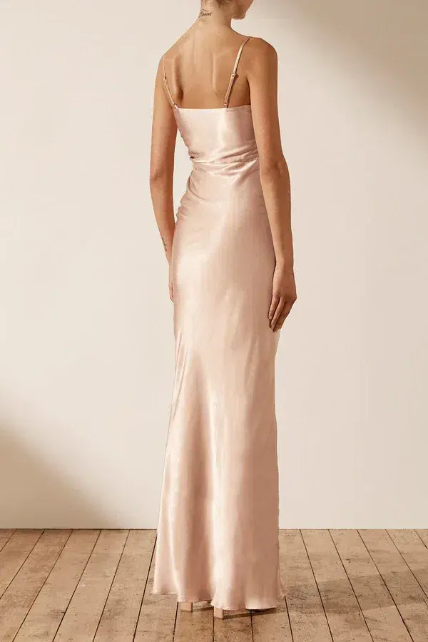 Shona Joy La Lune Ruched Maxi Dress in Desert Rose Size 14 - Image 3