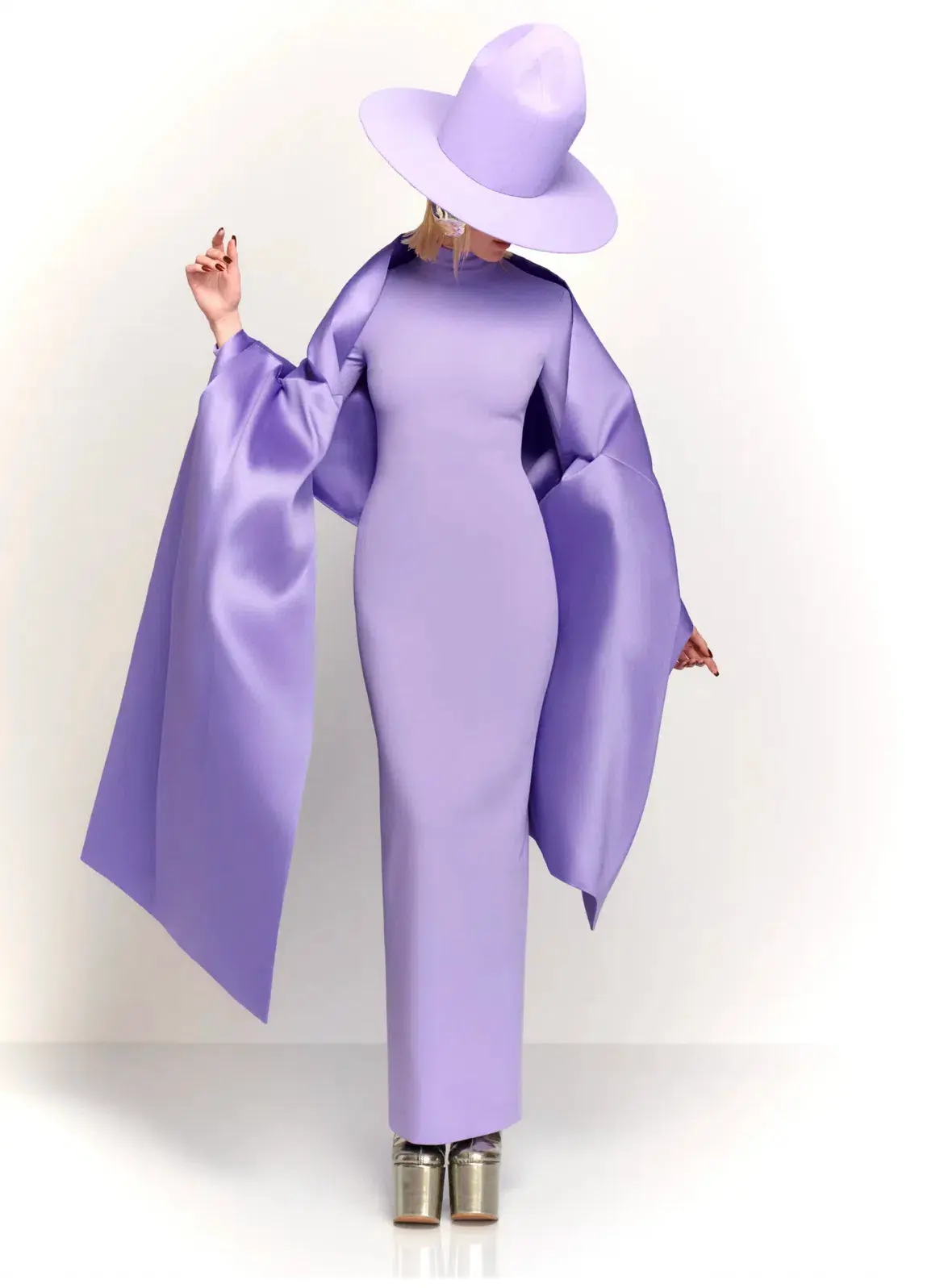 Solace London Lyana Maxi Dress Lilac Size 8 - Image 2