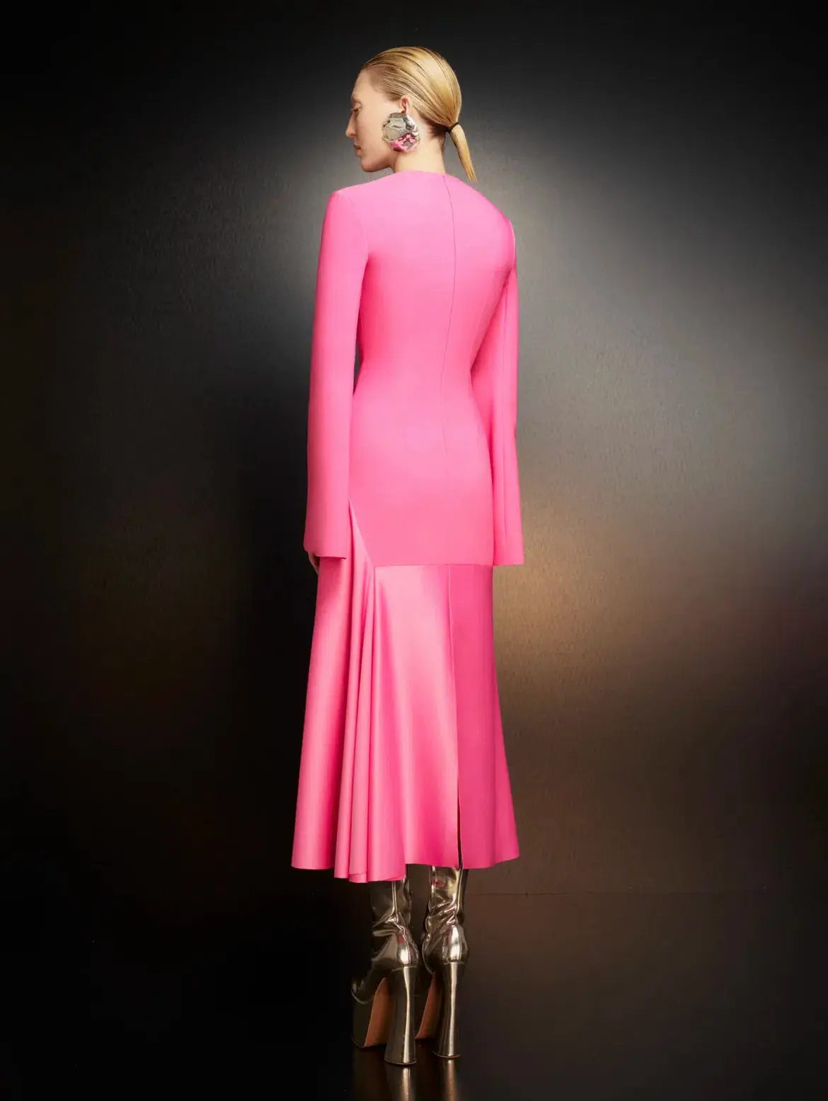 Solace London Gaia Midi Dress Pink Size 8 - Image 3