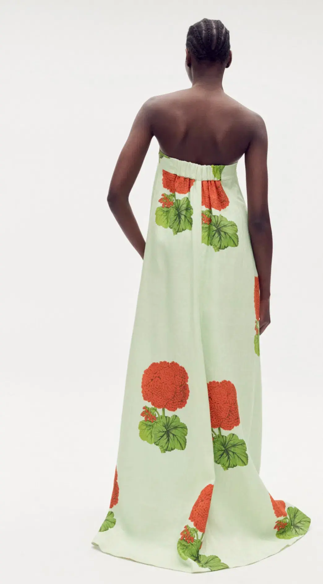 Oroton Posie Geranium Print Gown in Sea Spray Size 8 - Image 3
