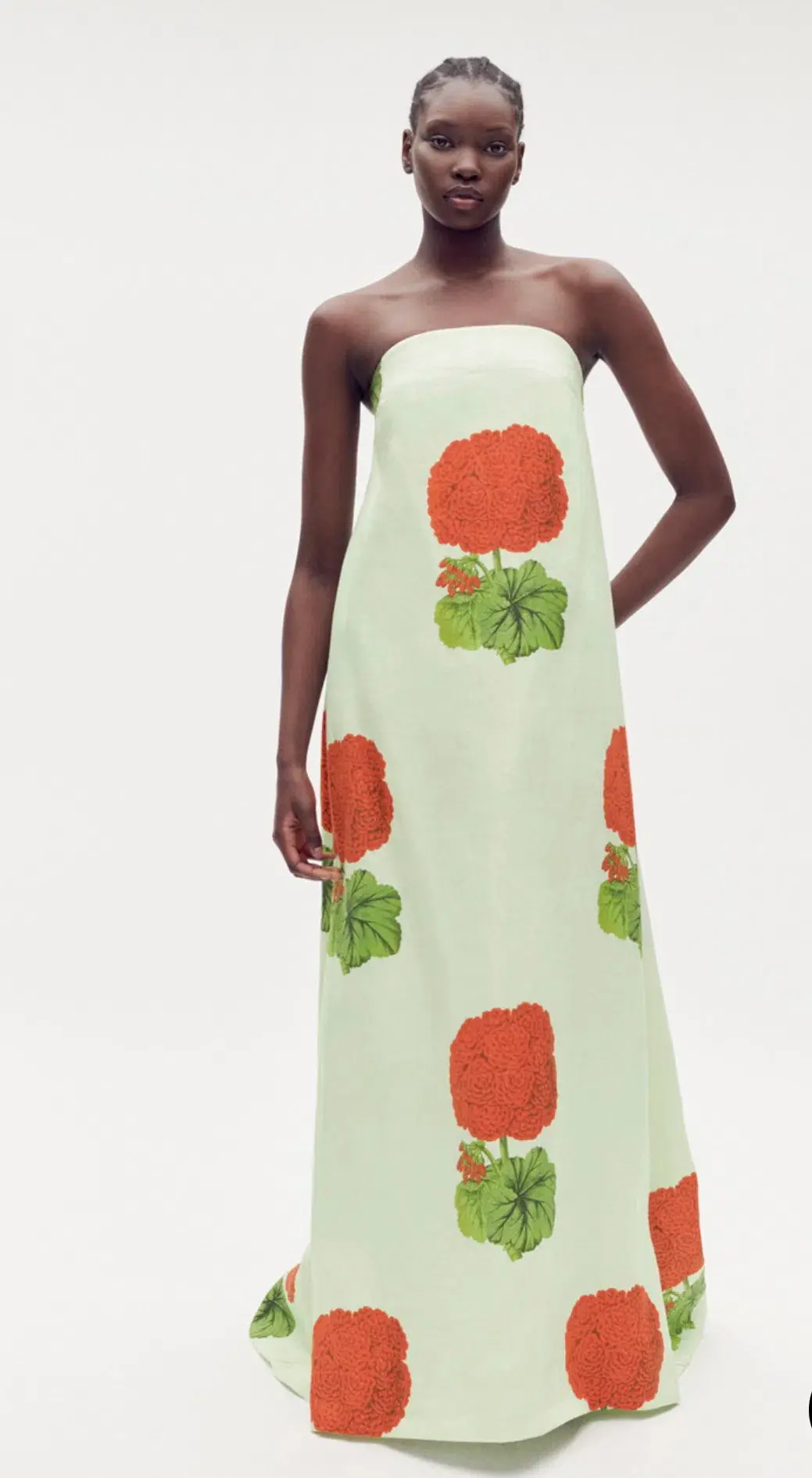 Oroton Posie Geranium Print Gown in Sea Spray Size 8 - Image 4