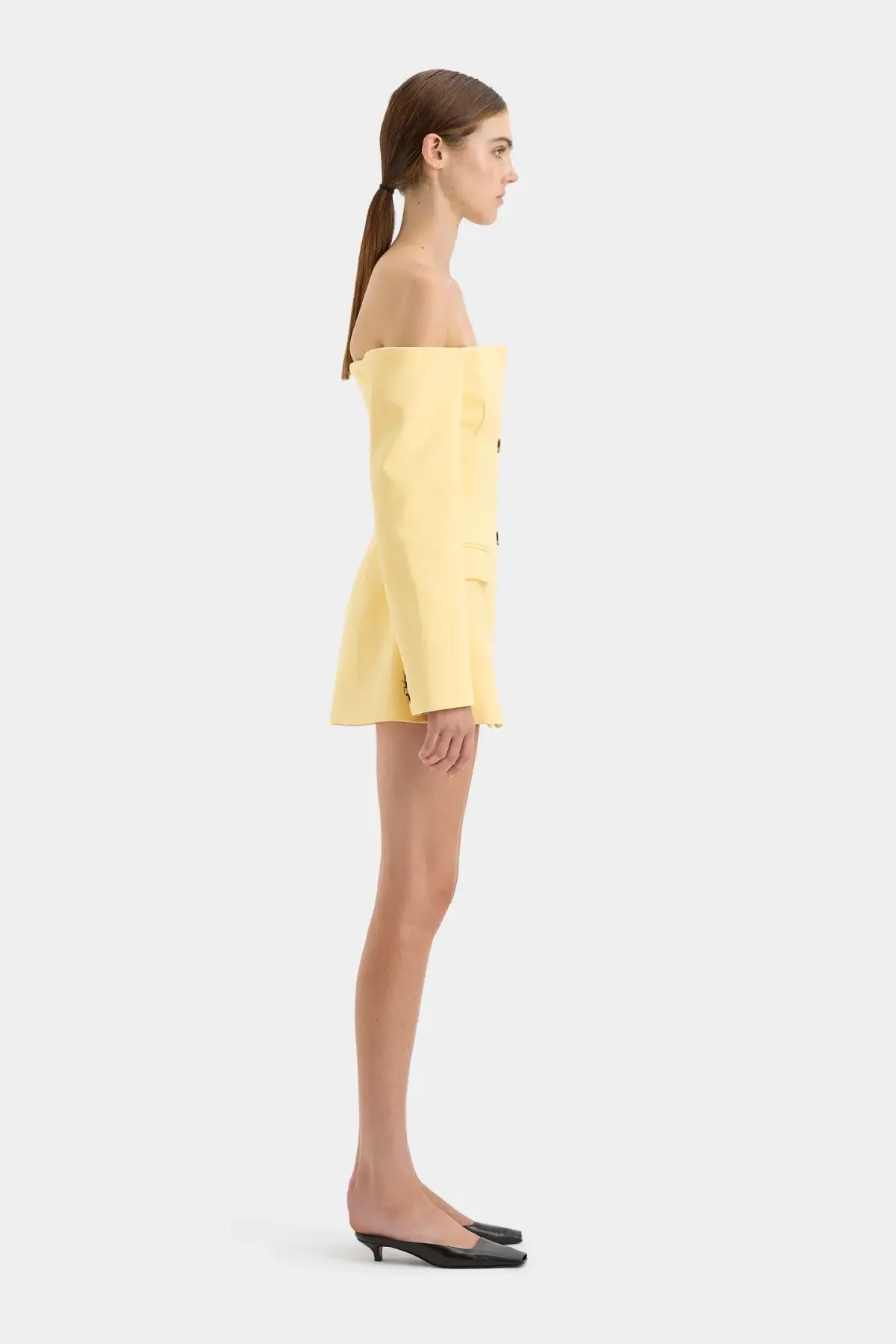 Sir the Label Sandrine Tailored Mini Dress in Limone Size 1 / AU 8 - Image 18