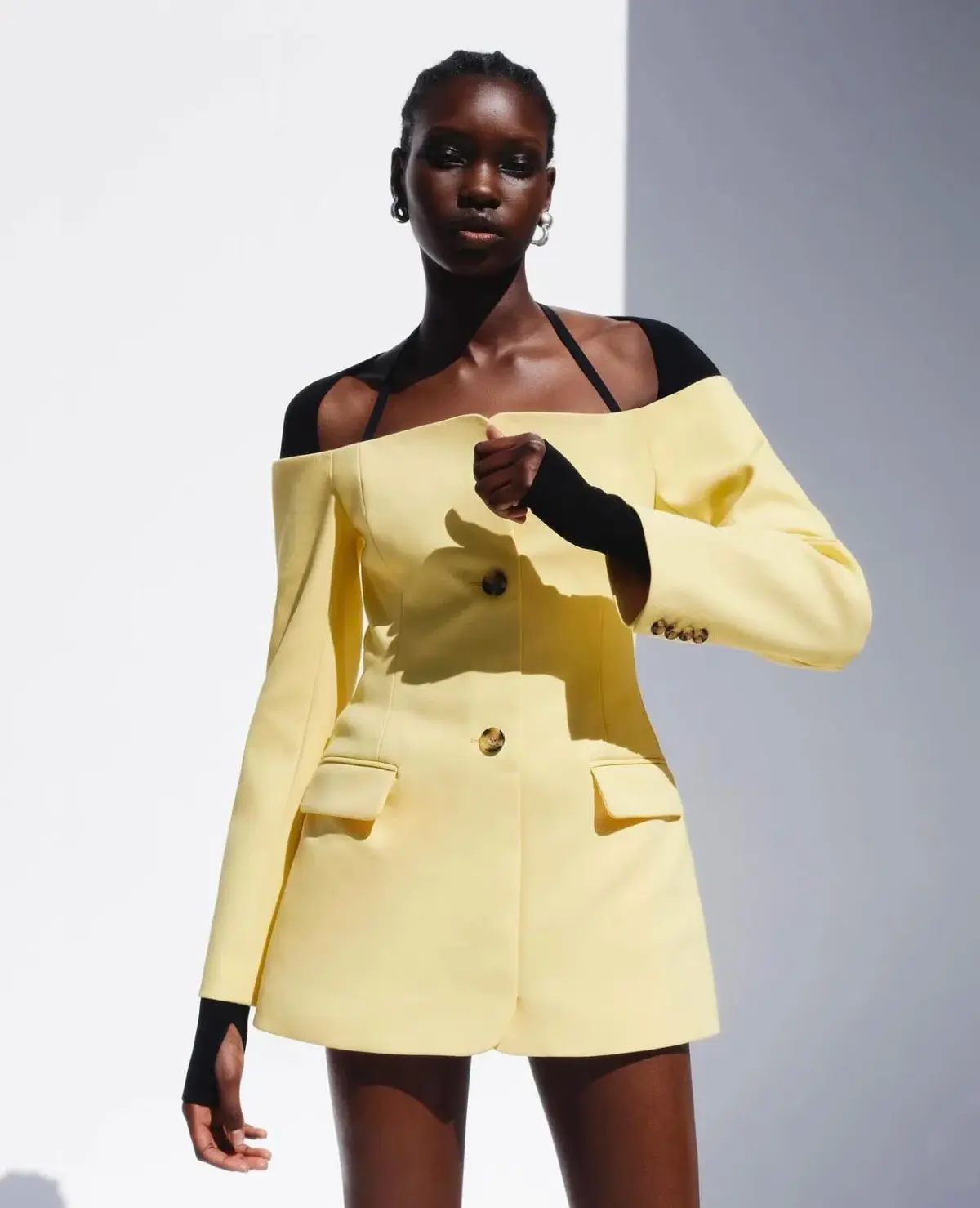 Sir the Label Sandrine Tailored Mini Dress in Limone Size 1 / AU 8 - Image 6