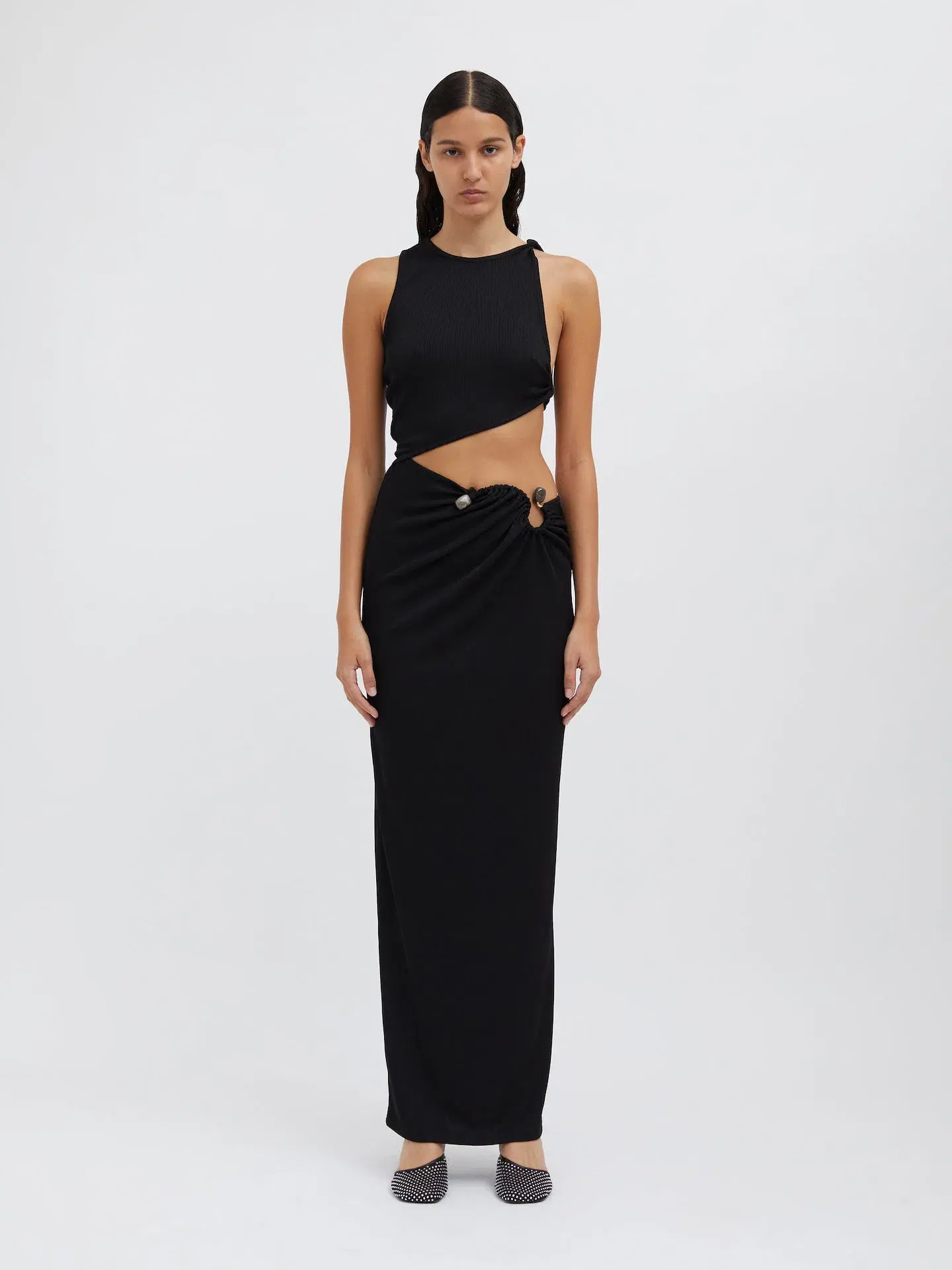 Christopher Esber Stone Scythe Tank Dress Black Size 8 - Image 1