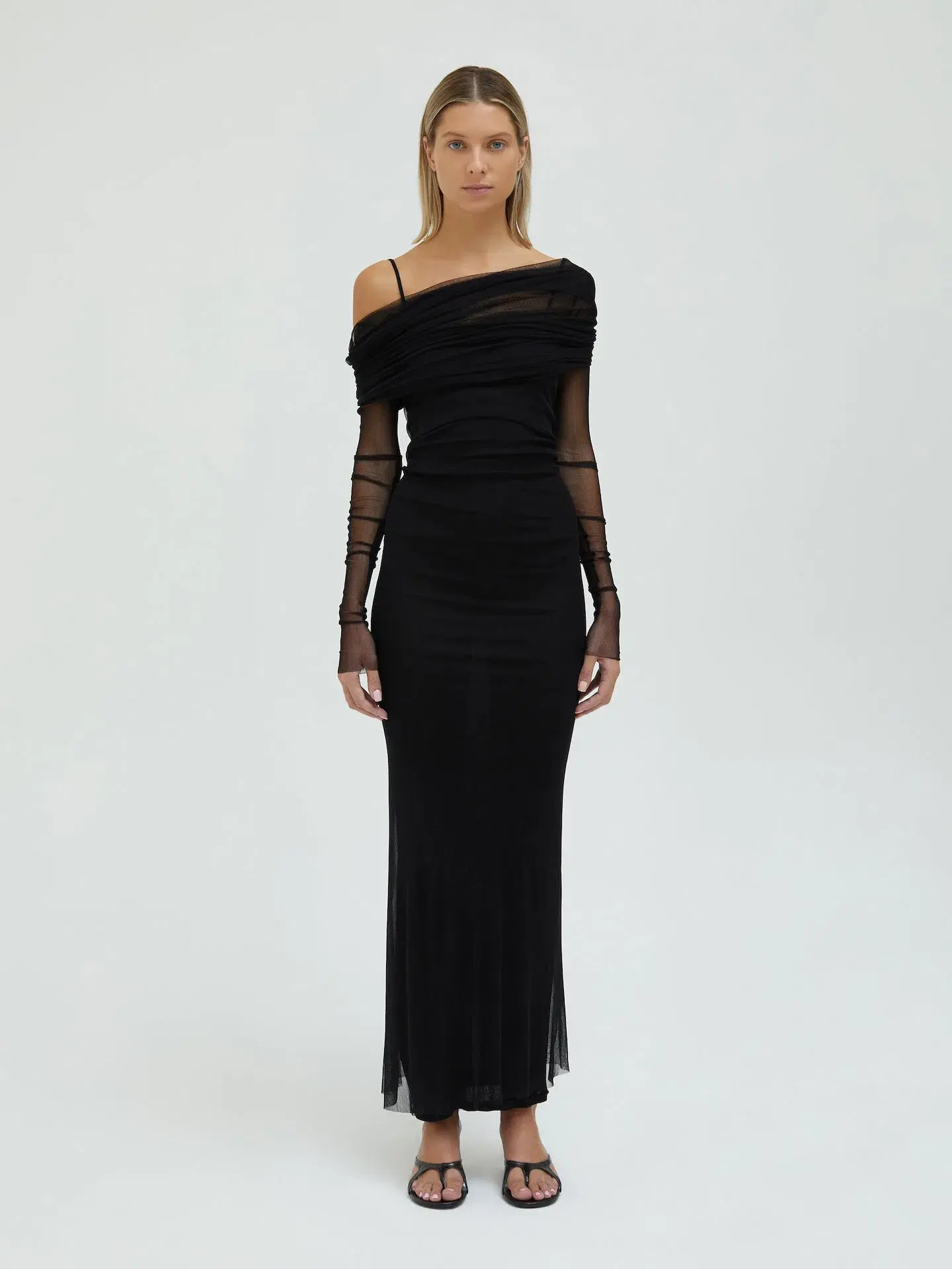 Christopher Esber Veiled Dress Black Size 8 - Image 1