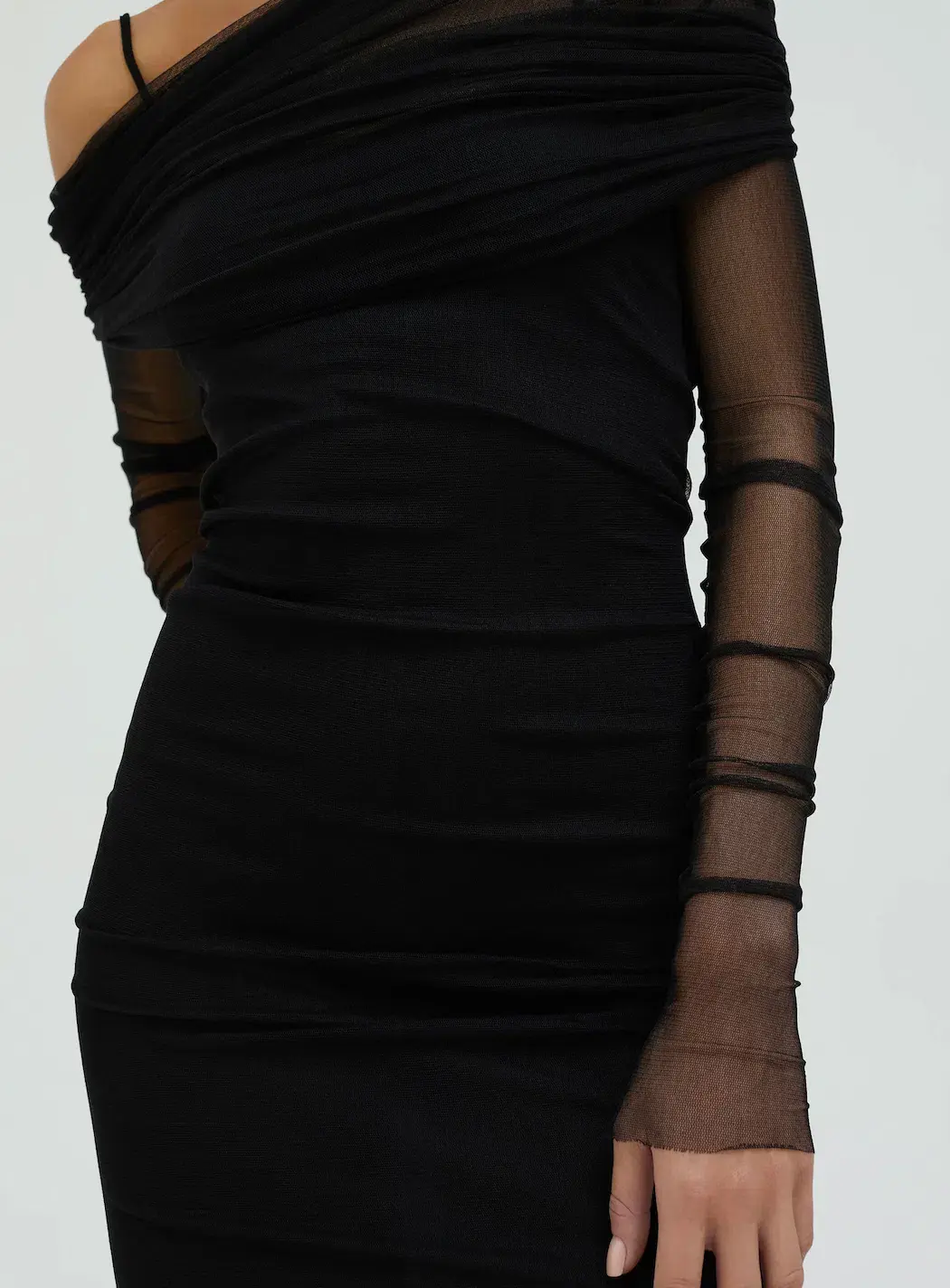 Christopher Esber Veiled Dress Black Size 8 - Image 5