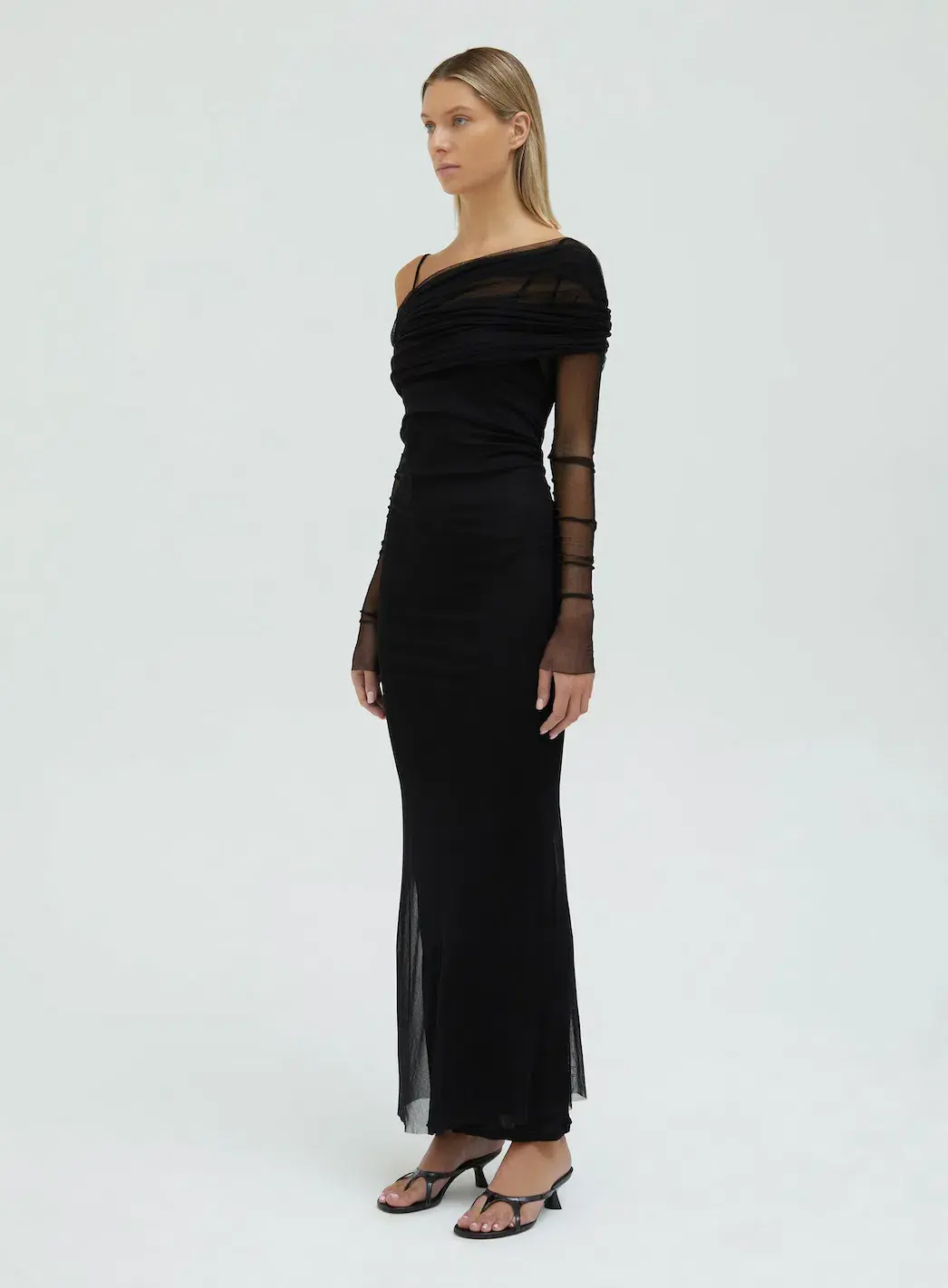Christopher Esber Veiled Dress Black Size 8 - Image 2
