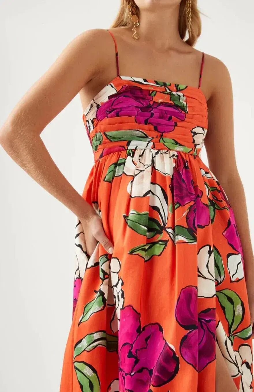 Aje Monument Tulip Maxi Dress in Vivid Camellia Floral - Size 6 - Image 4