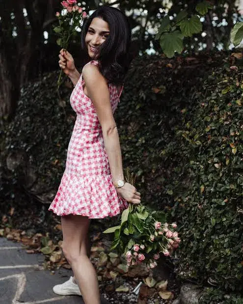 Sheike Parker Mini Dress Pink Print Size 12 - Image 3
