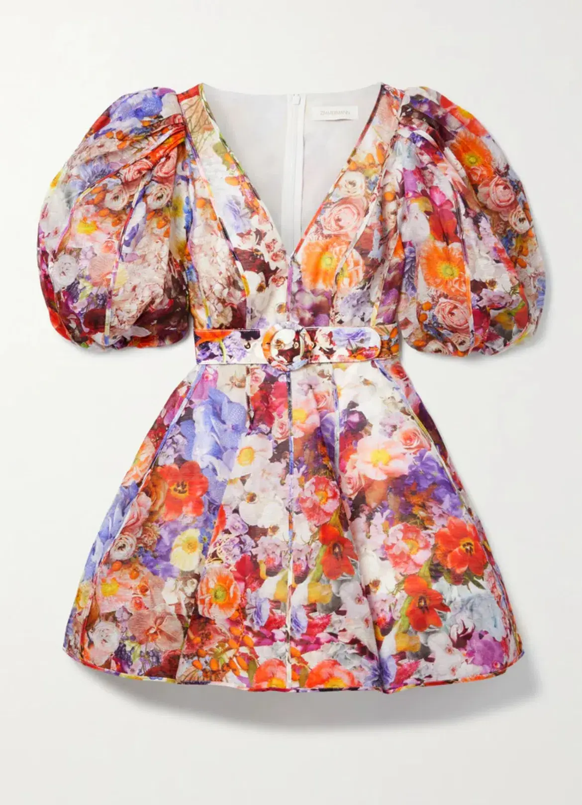Zimmermann The Prima Voile Mini Dress in Multi Floral Size 3/Au 14  - Image 5