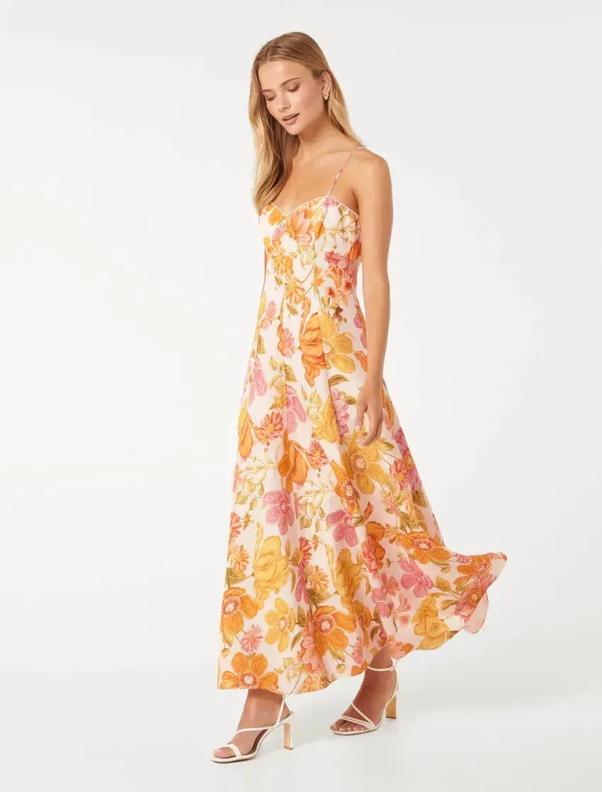 Forever New Vayda Strap Midi Sun Dress Size 8 - Image 3