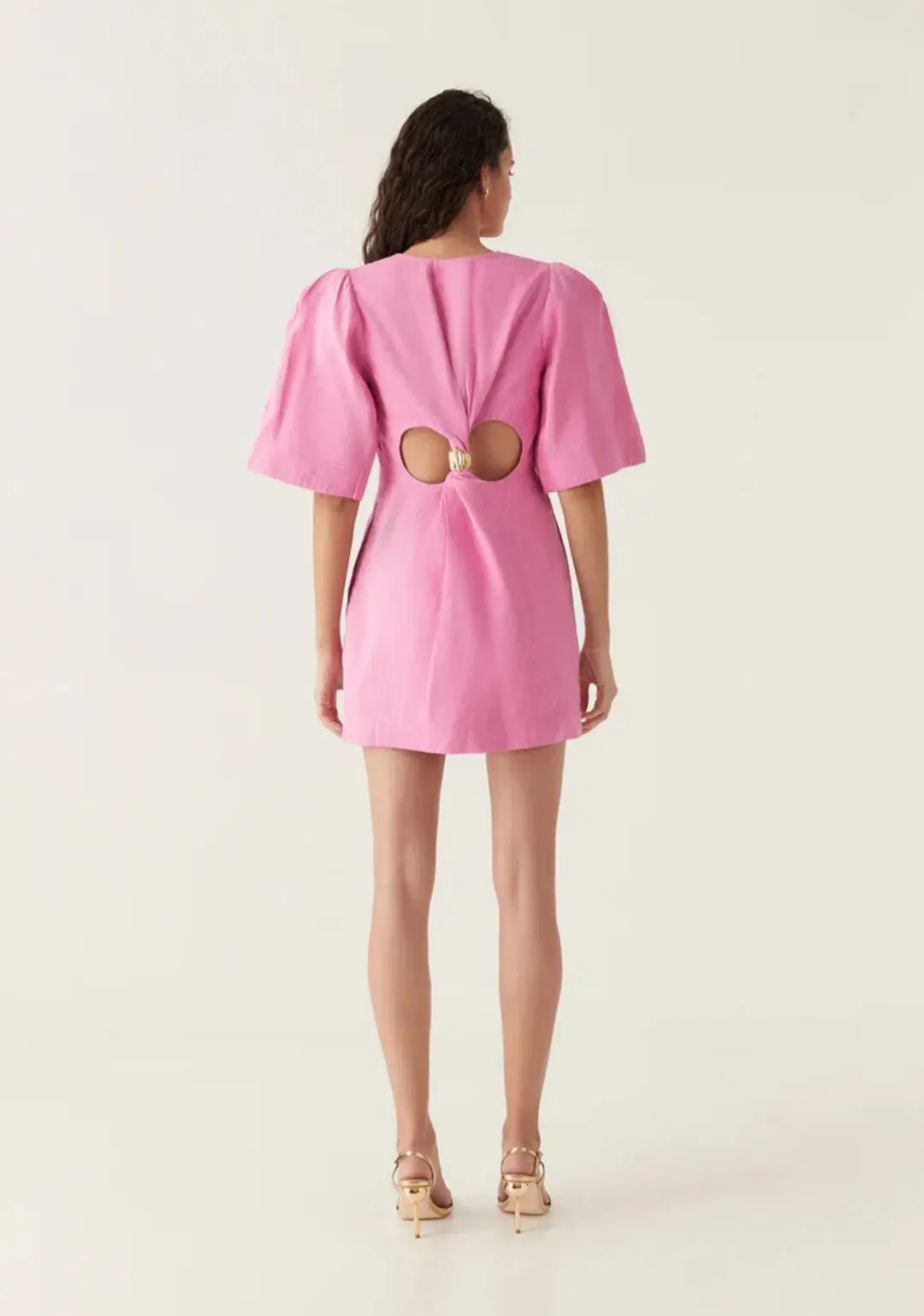 Aje Hunter Twisted Mini Dress Pink Size 10 - Image 3