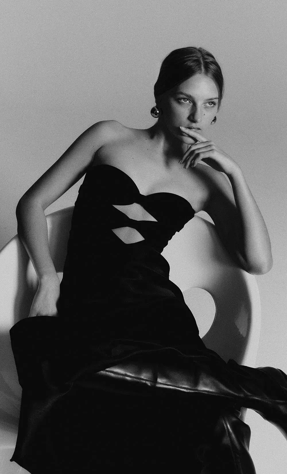 Bec & Bridge Halle Strapless Dress Black Size 16 for rent on The Volte - main image