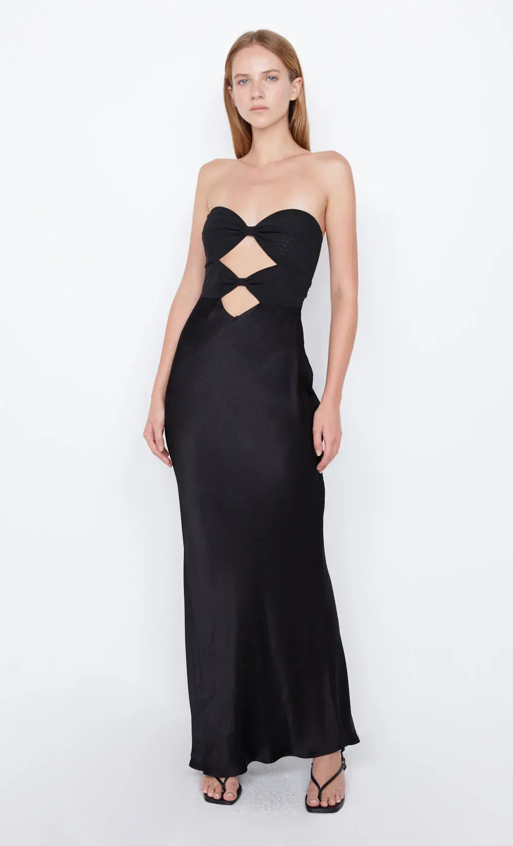 Bec & Bridge Halle Strapless Dress Black Size 16 for rent on The Volte - main image