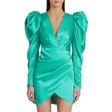Acler Irwin Mini Dress Electric Green Size Au 10 for rent on The Volte - main image