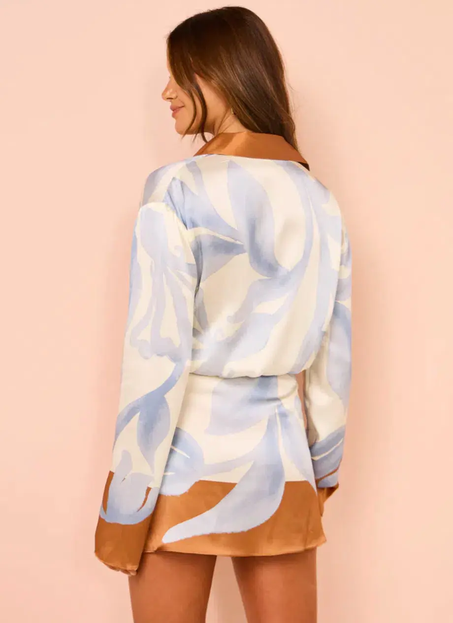 Sir the Label Sorrento Shirt Dress Scarpia Print Size 8 - Image 6
