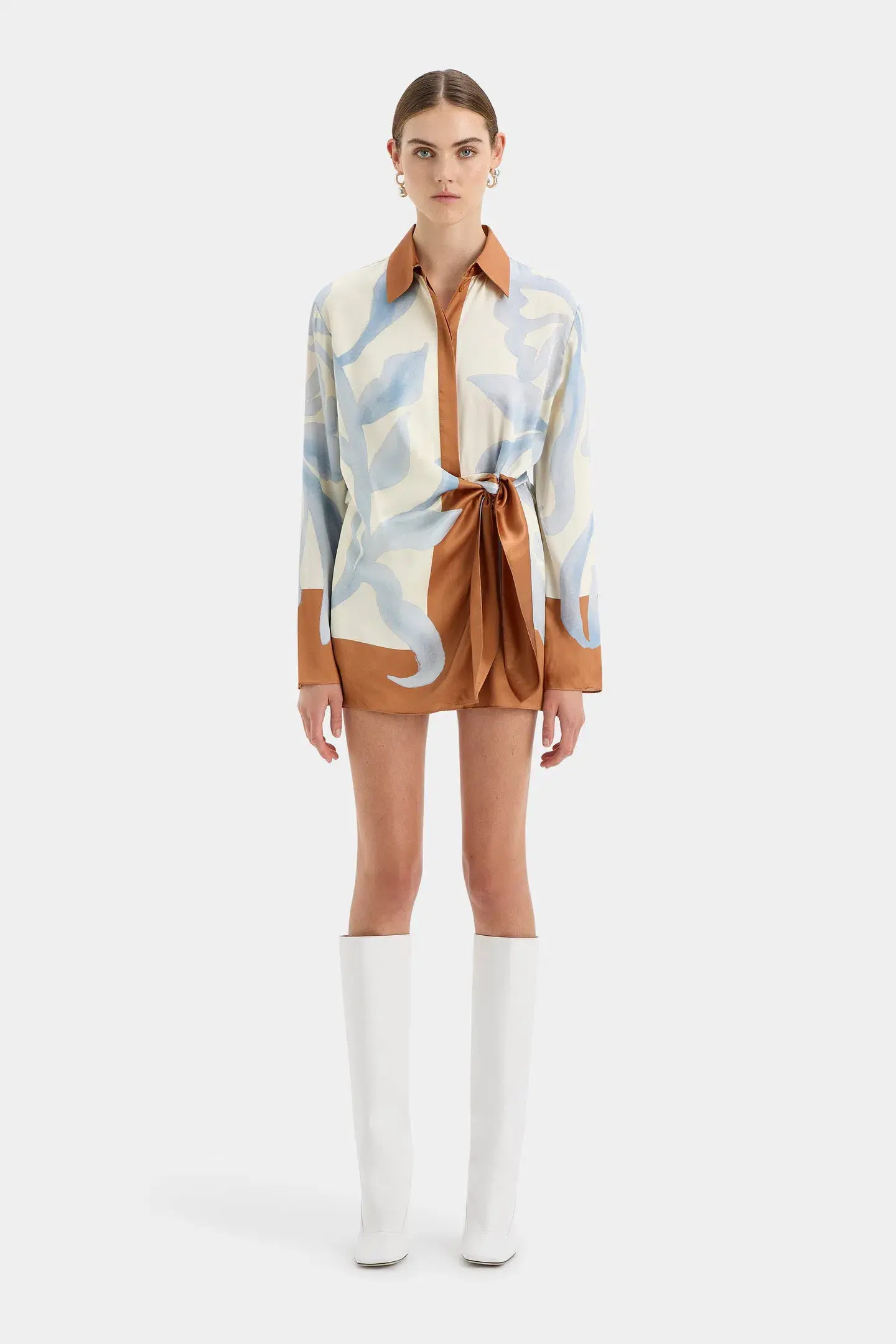 Sir the Label Sorrento Shirt Dress Scarpia Print Size 8 - Image 1