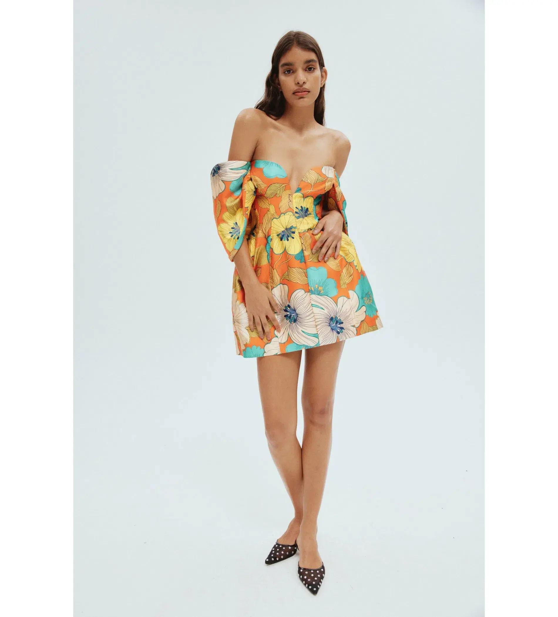 Alemais Piato Sculpt Mini Dress Floral Size 12 - Image 1