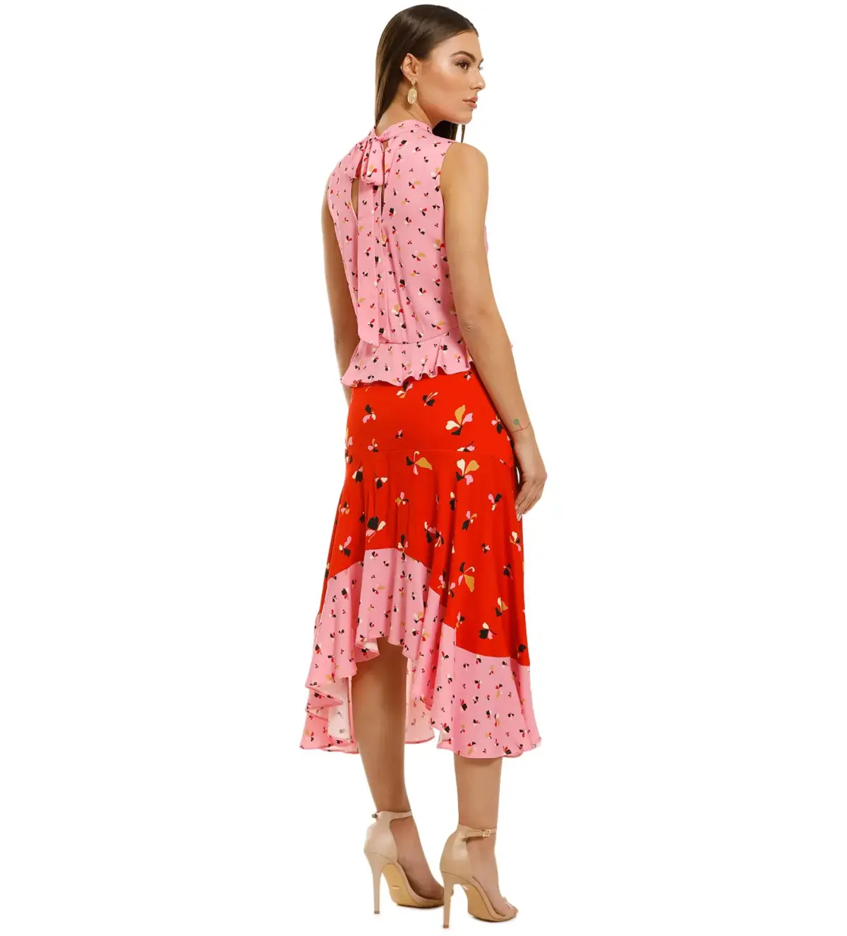 Rebecca Vallance Ruby Ruffle Dress Multi Size 8 - Image 2