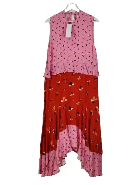 Rebecca Vallance Ruby Ruffle Dress Multi Size 8 - Image 3